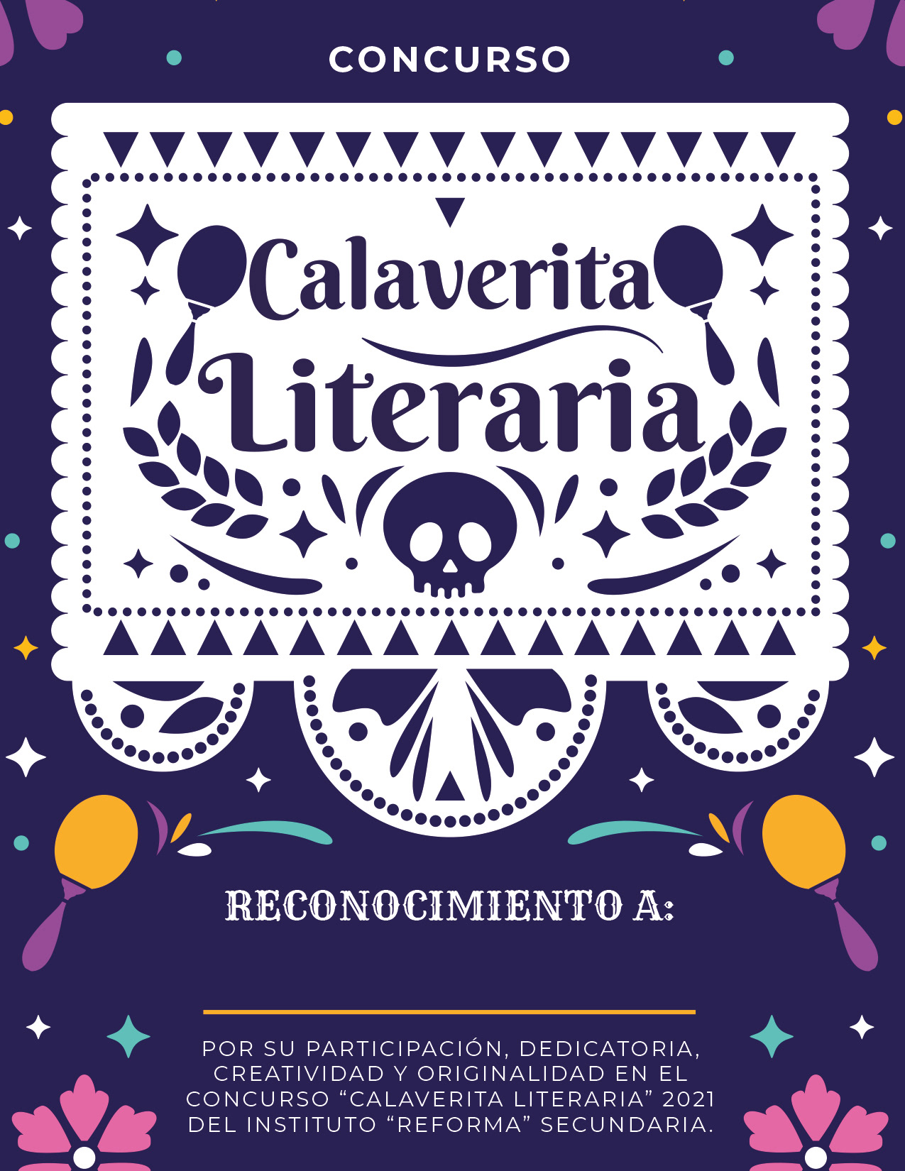 PUBLICIDAD INTERNA CONCURSO DE CALAVERITAS