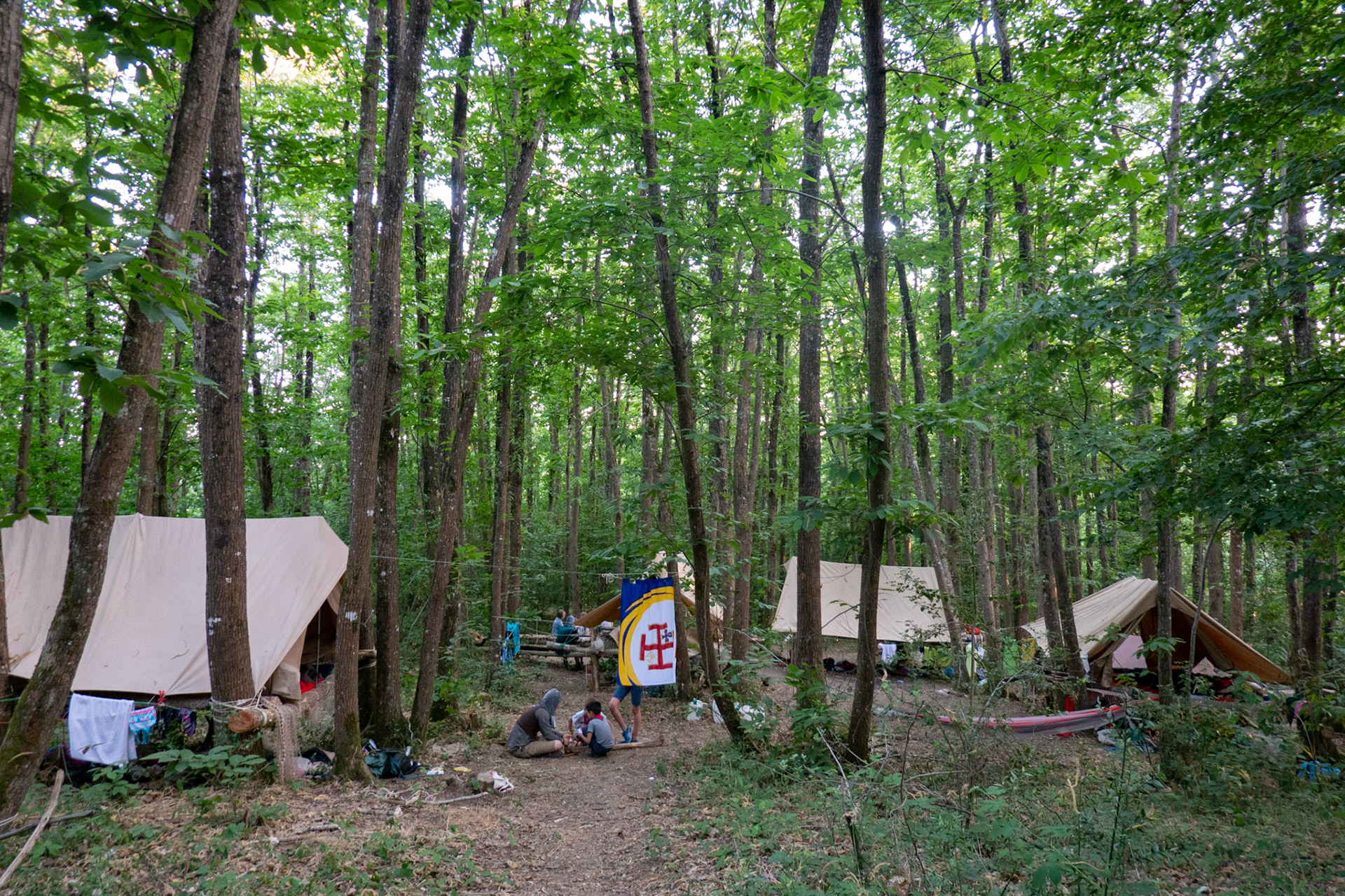 Le camp installé