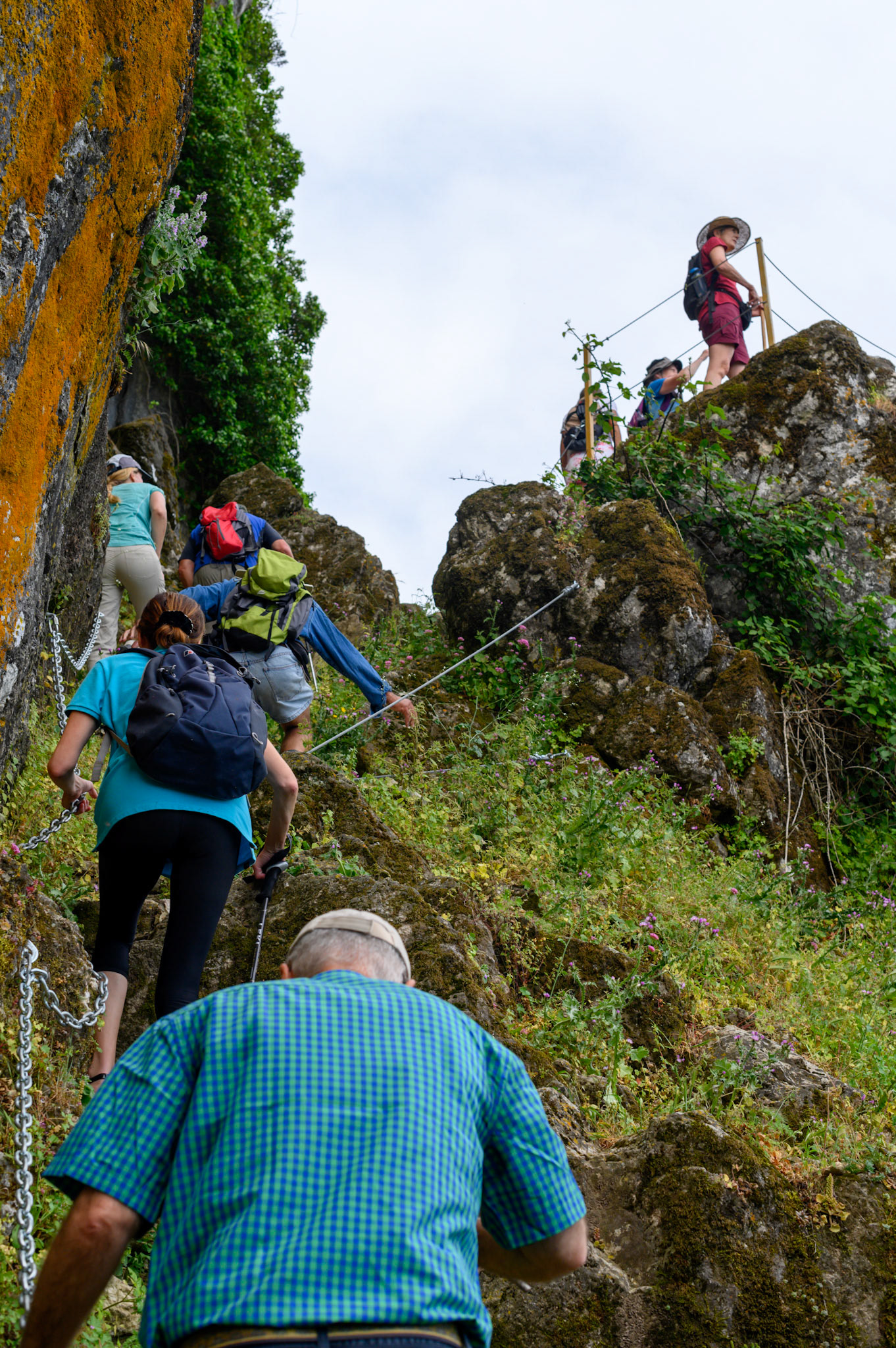 Climibing towards the summit of El Hacho