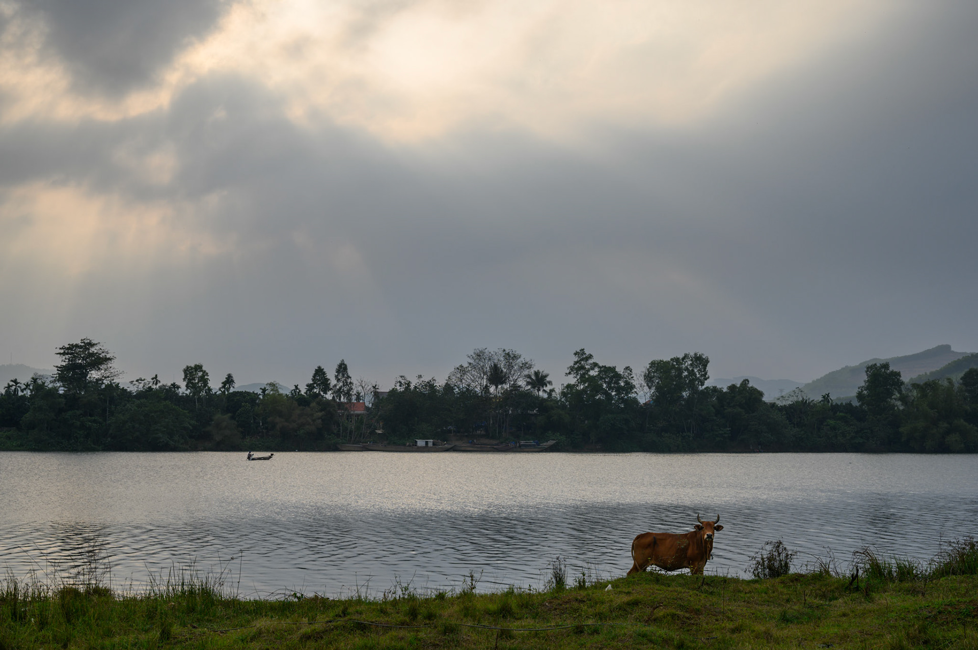 The perfume river near our guest house.