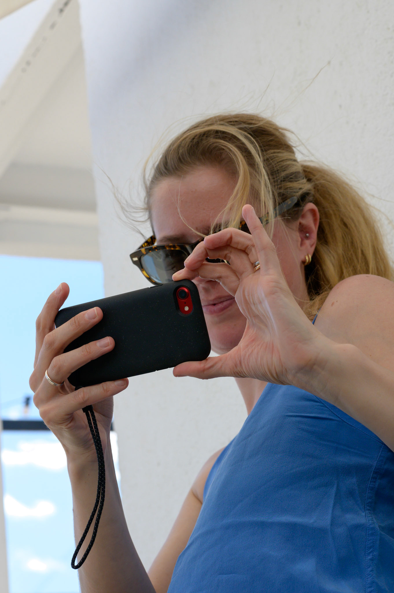 Summer Sheryl on the rooftop of our hostel.