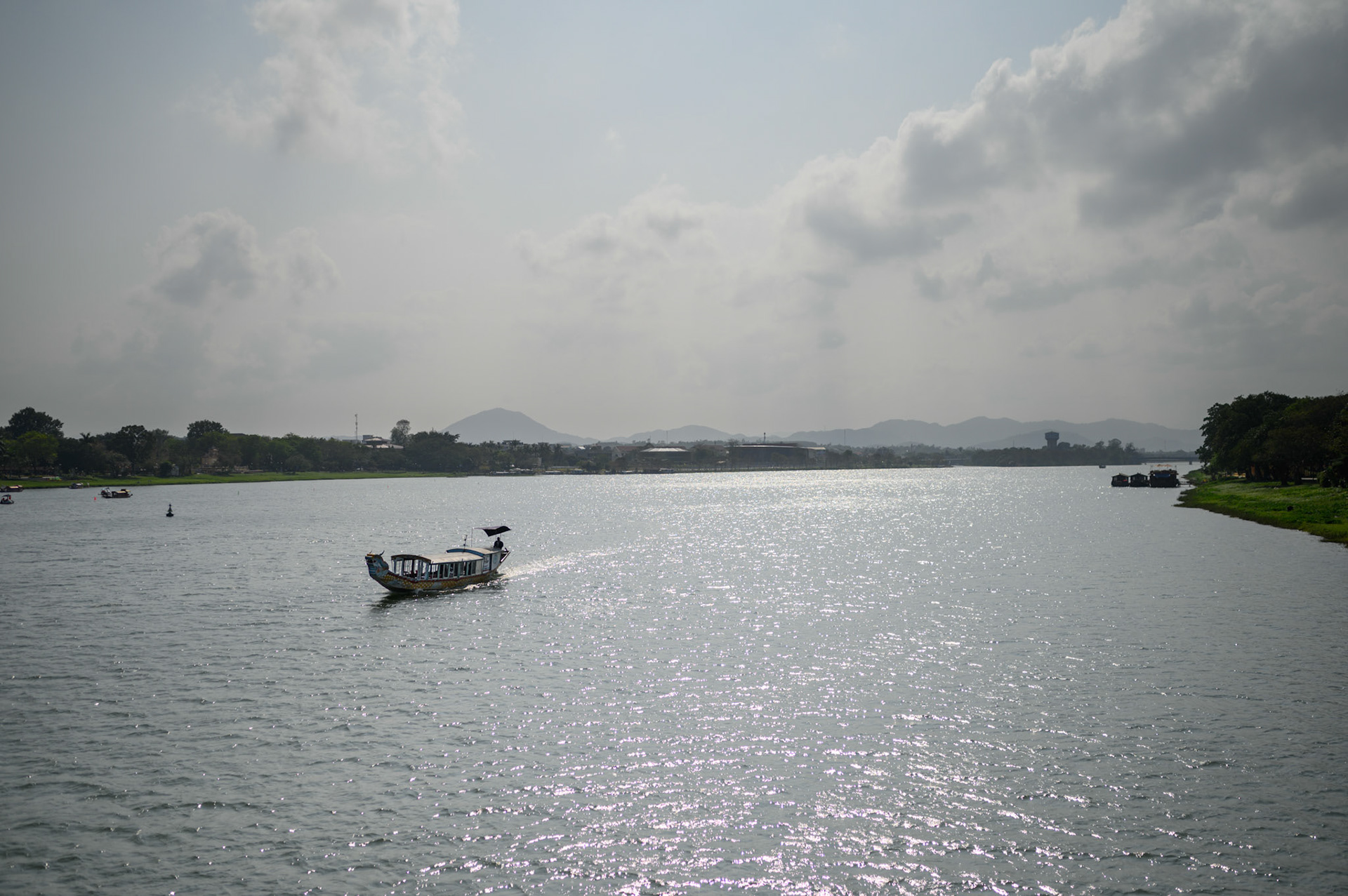 Boats on the Perfume River in Hue