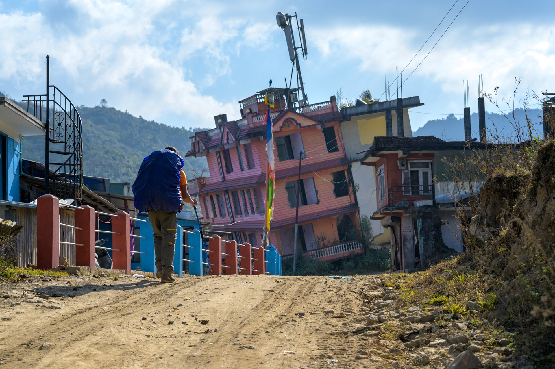 Our last night's stay at Chisapani (trans: cold water), heavily damaged in the 2015 earthquake.