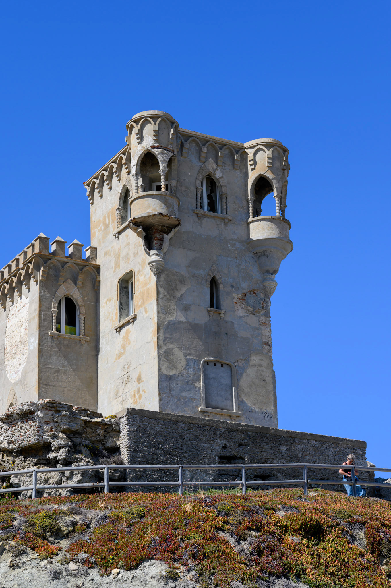 A newish old-style moorish castle now a ruin in its own right.