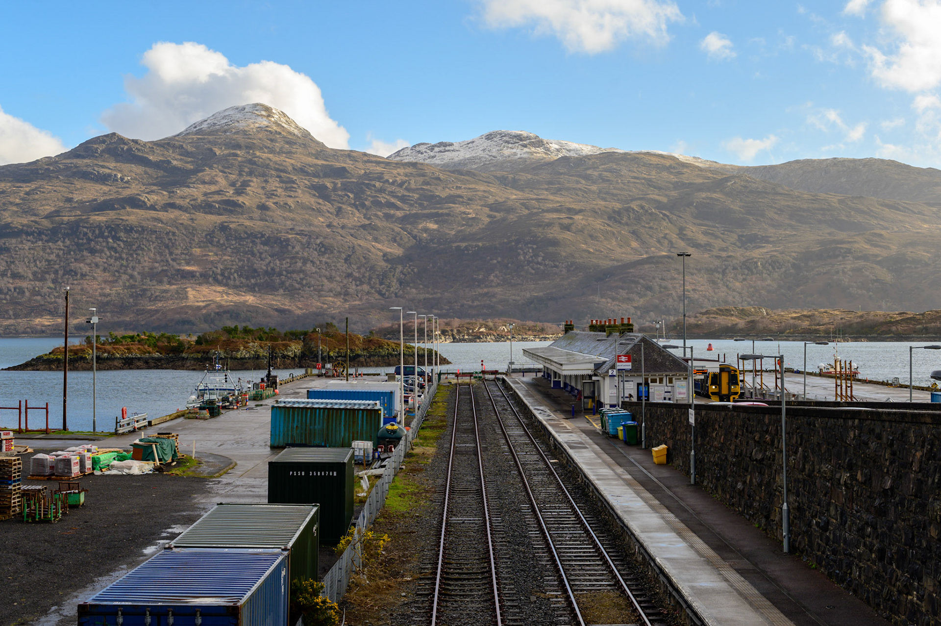 The railway terminus on the loch at Kyle of Localsh.
