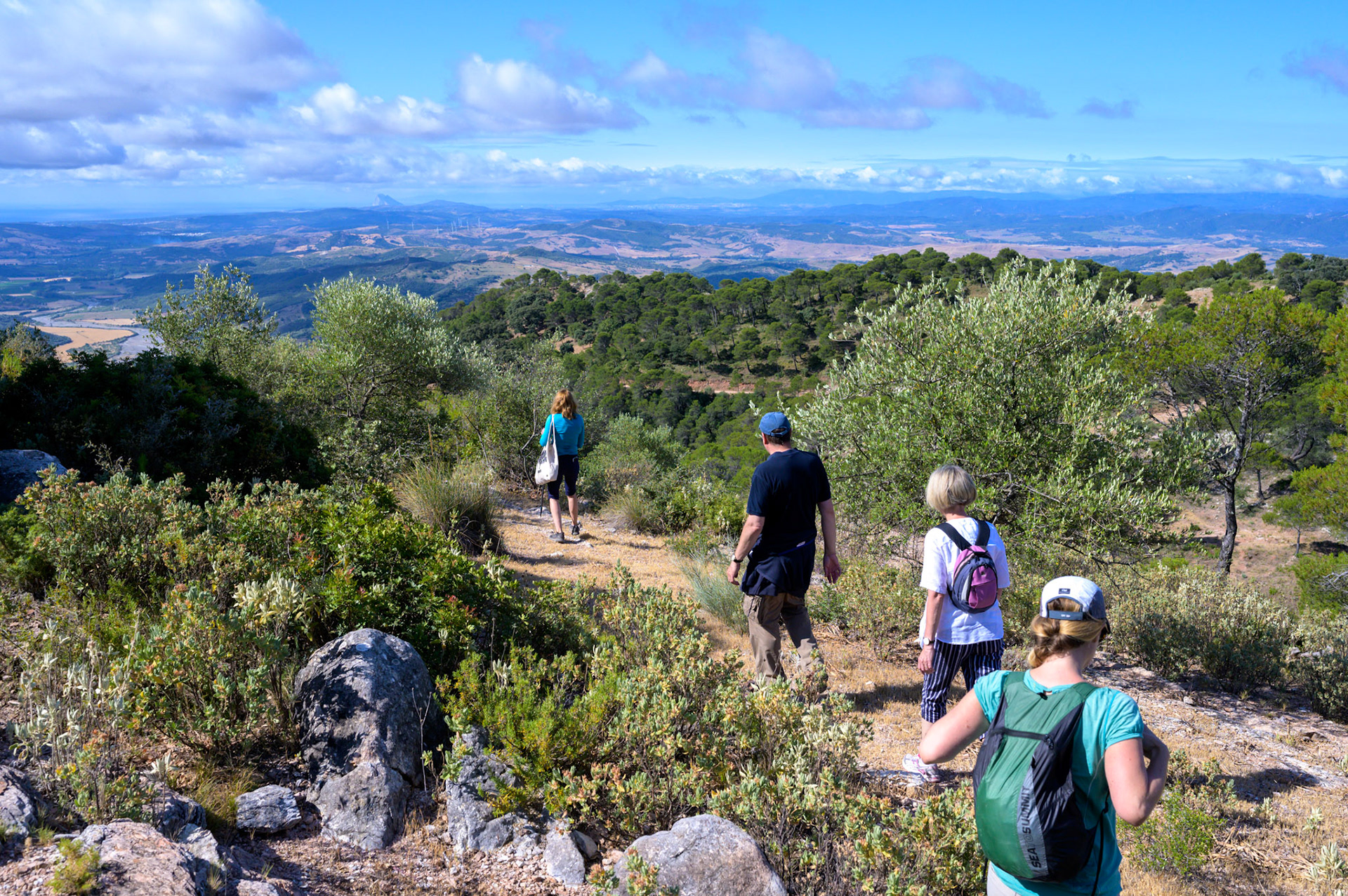 Gibraltar is just visible, beyond which lie the other pillar of Hercules - the Atlas mountains.