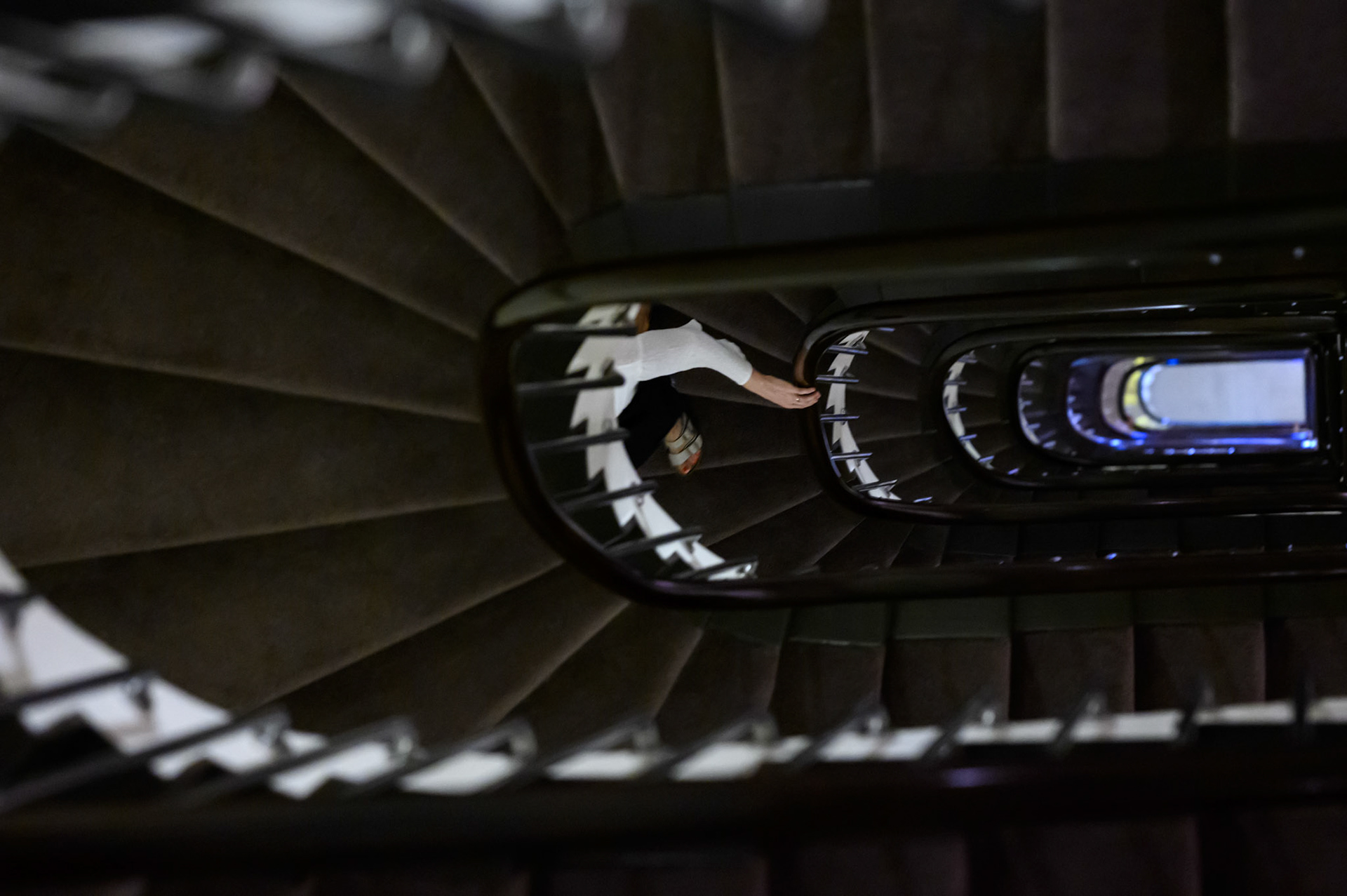 Staircase (and Sheryl) at Vietnam War era journalist's bar