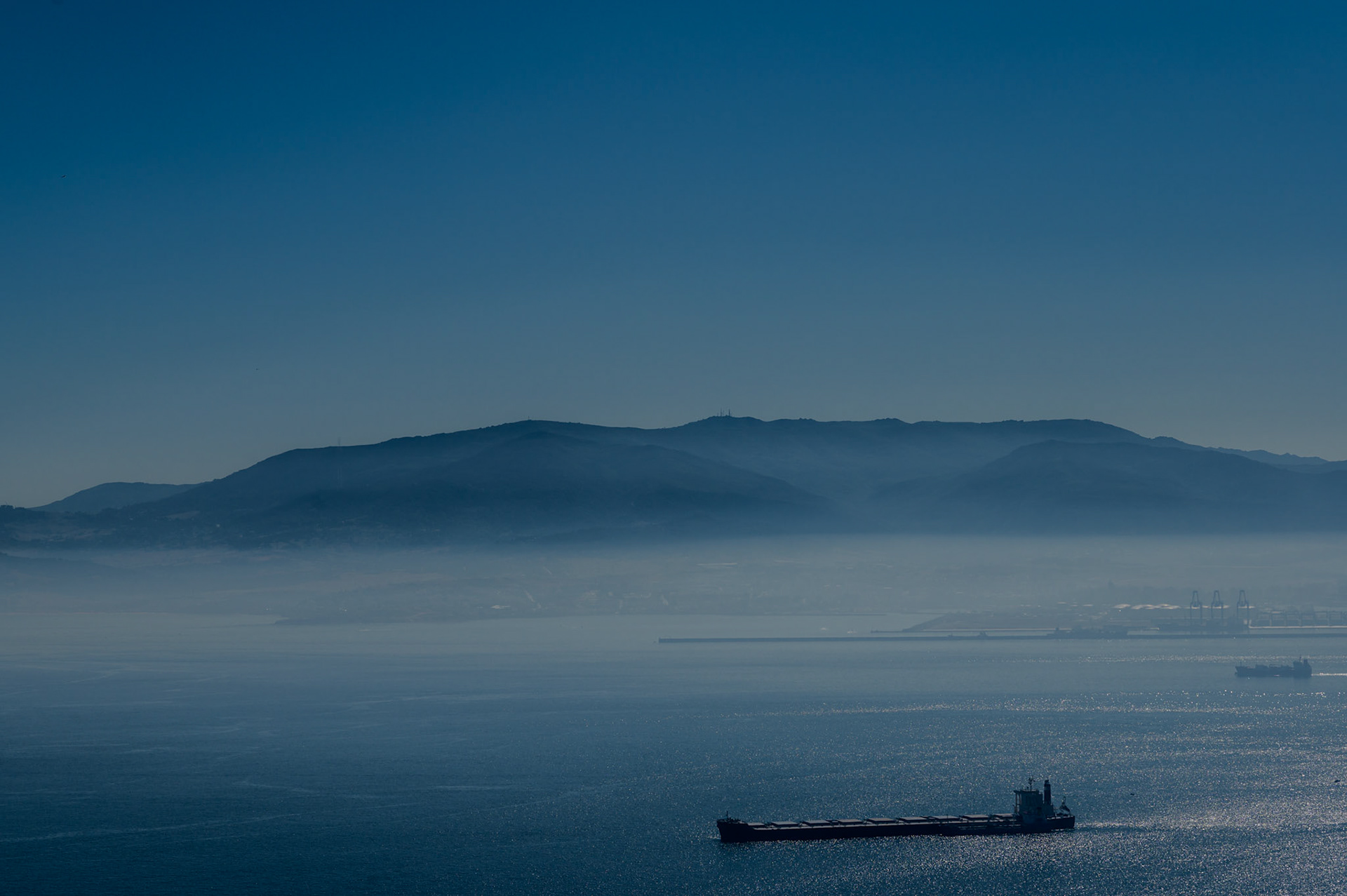 The Bay of Algeciras from Gibraltar.