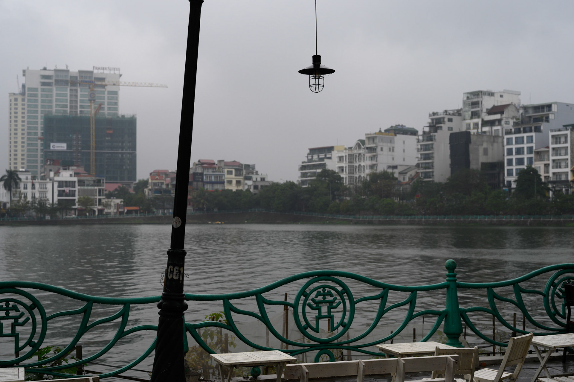 We stayed next to this lake in Hanoi.