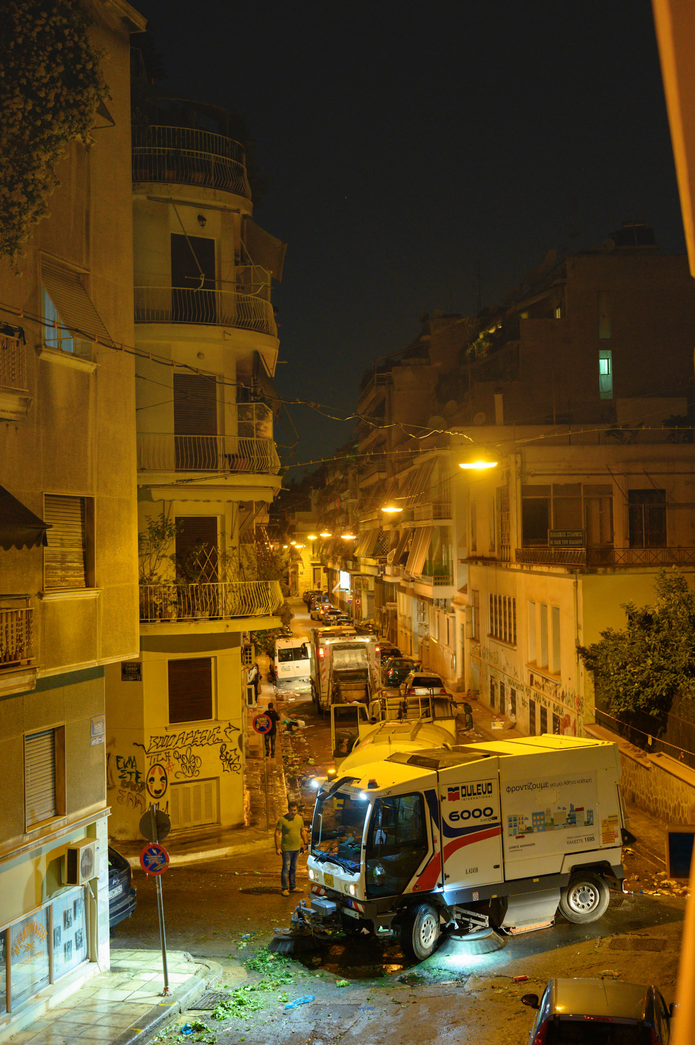 Cleanup after market on Patmou street