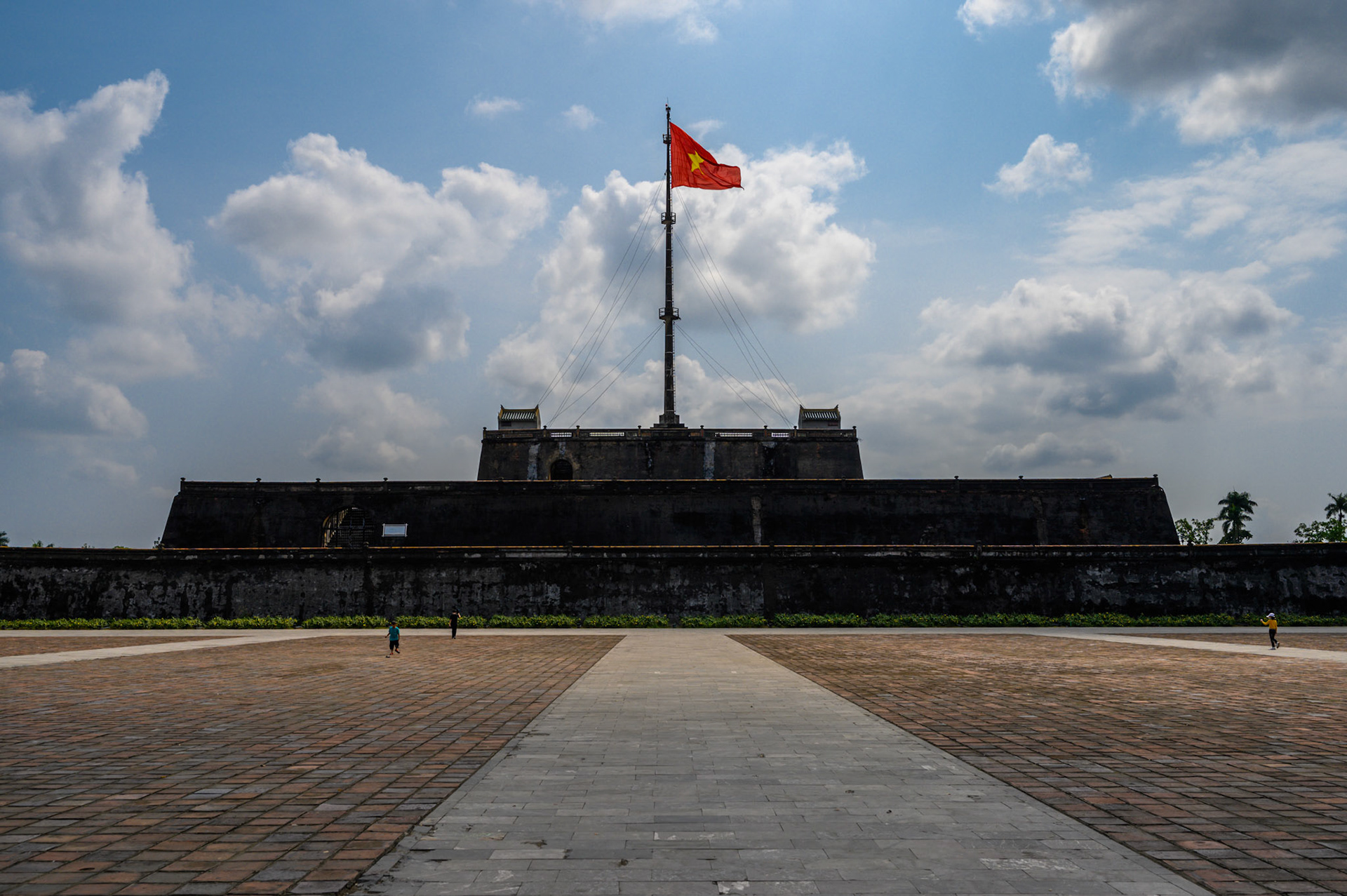 The walled imperial city is set back a short distance from the Perfume River and surrounded by a moat - for ornamentation rather than protection.