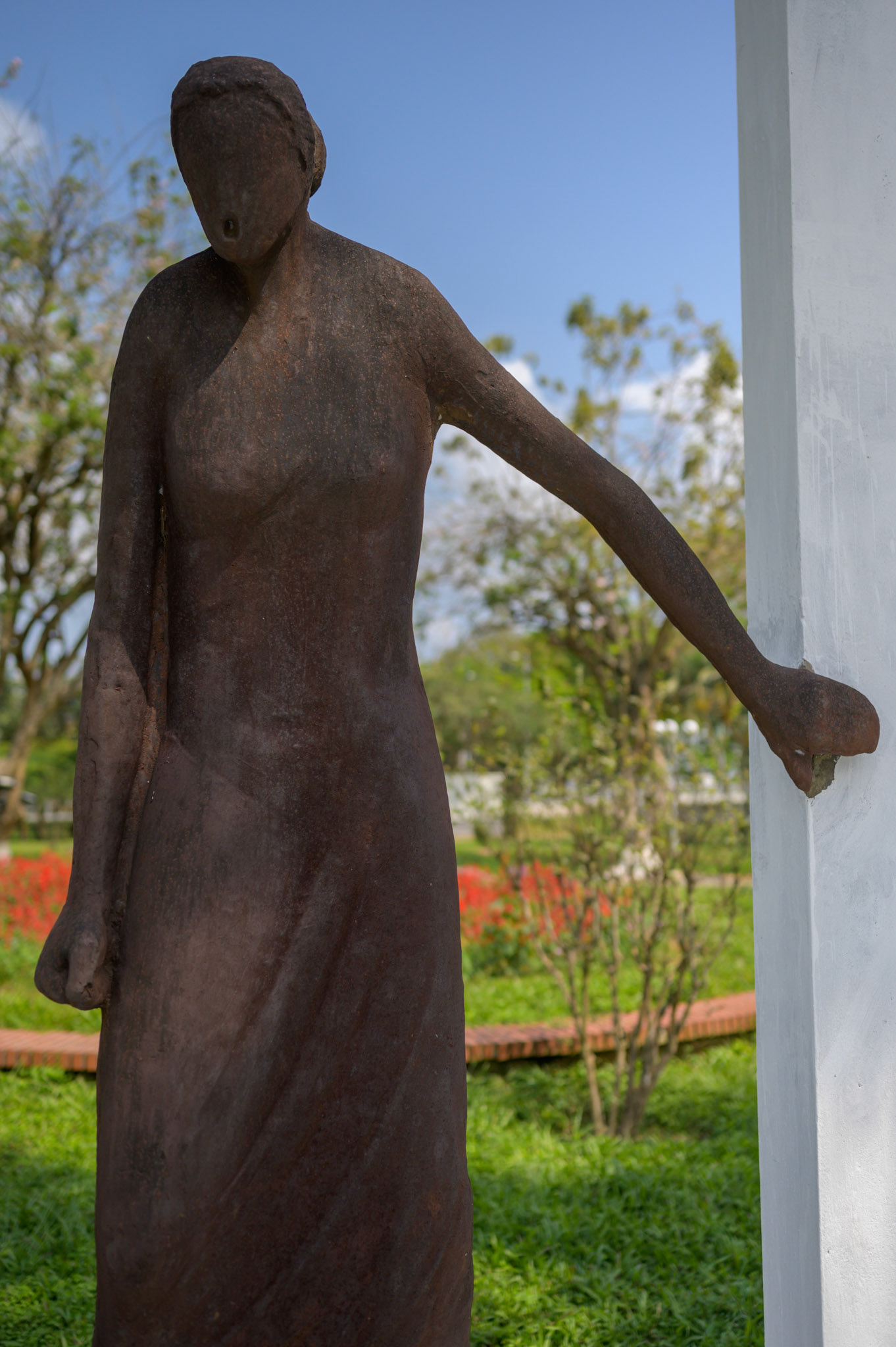 Hue city keeps beautiful parks and an extensive sculpture garden along the Perfume River.