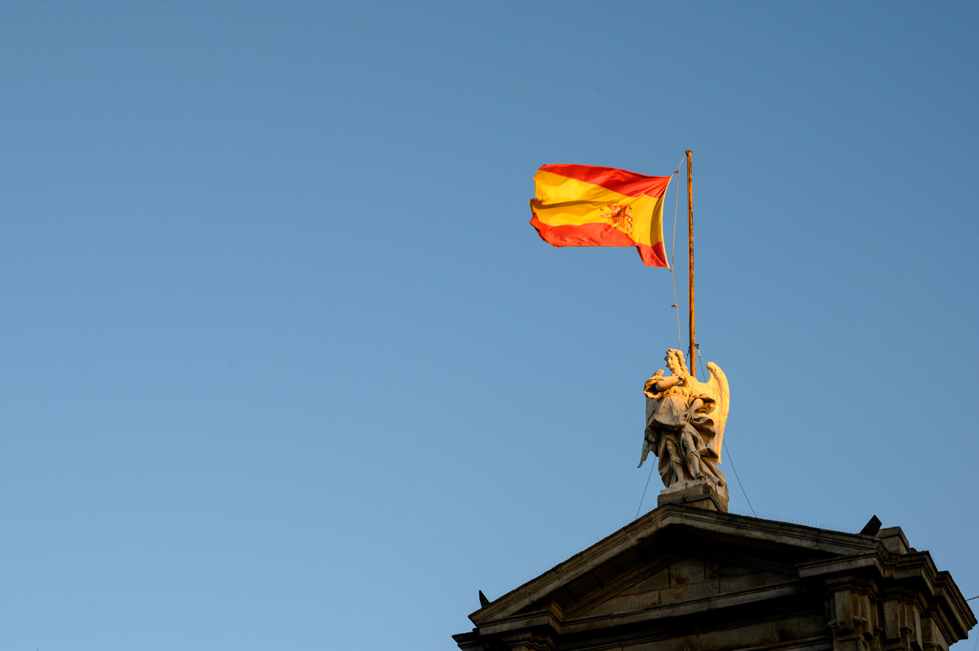 The blue sky feels unique to Spain.
