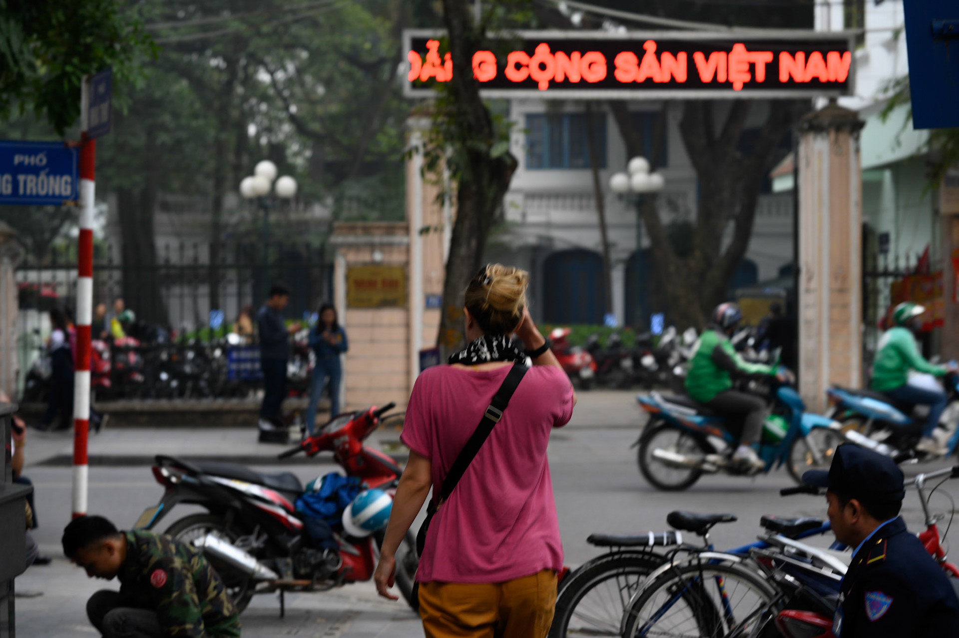 Sheryl on Hanoi streets