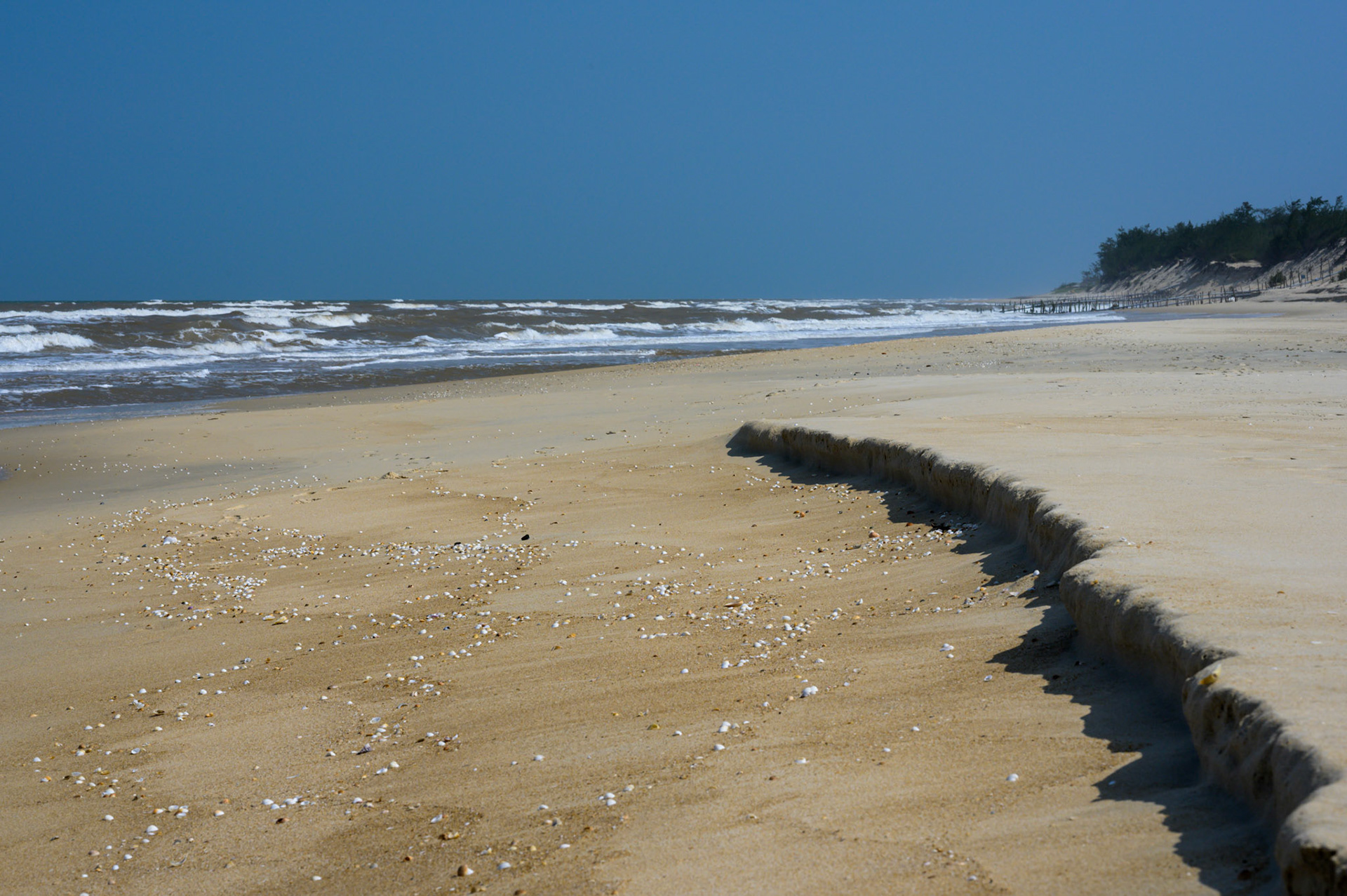 The coast about 40 minutes from Hue.