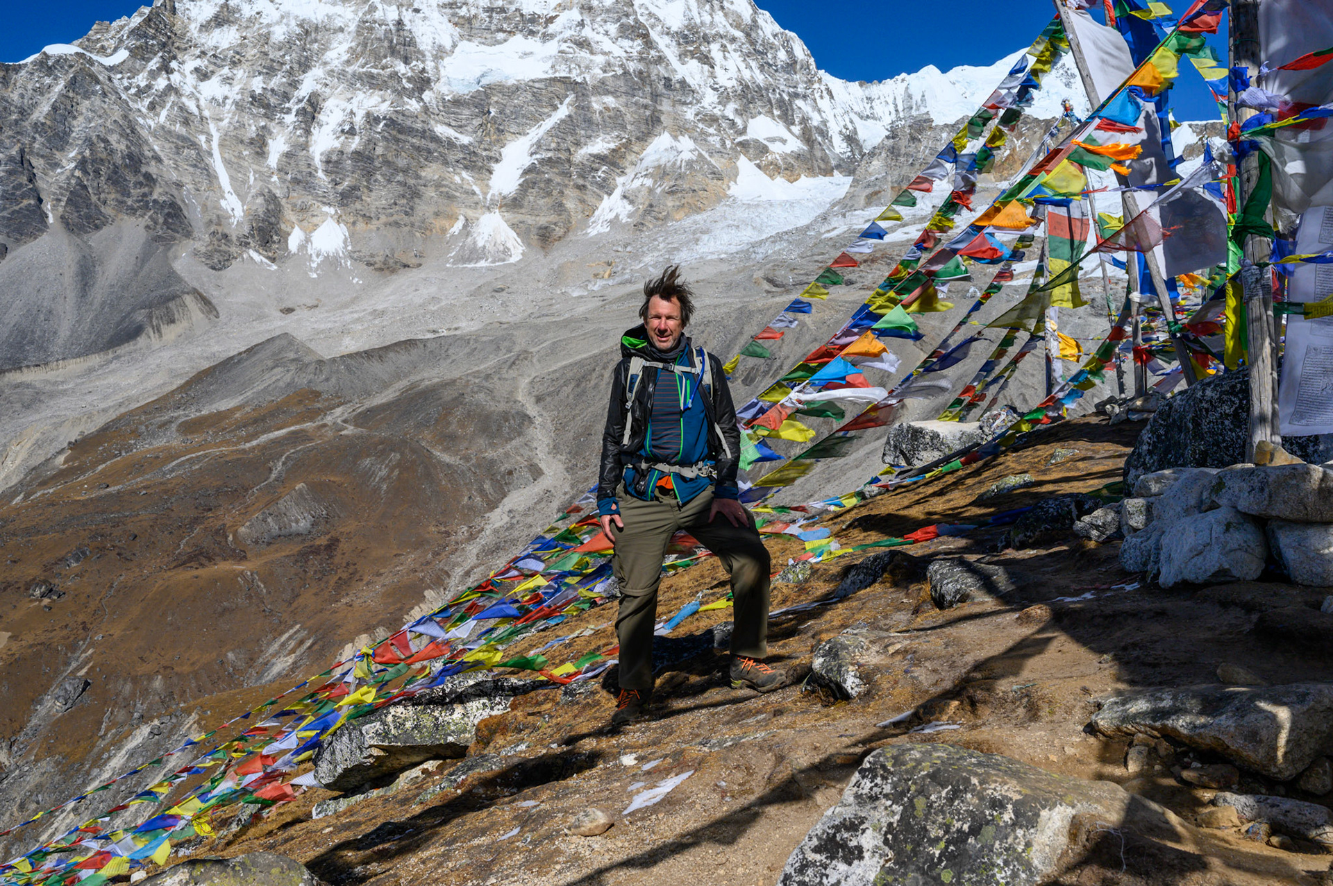 On the summit of Chegori. A hard morning climb.