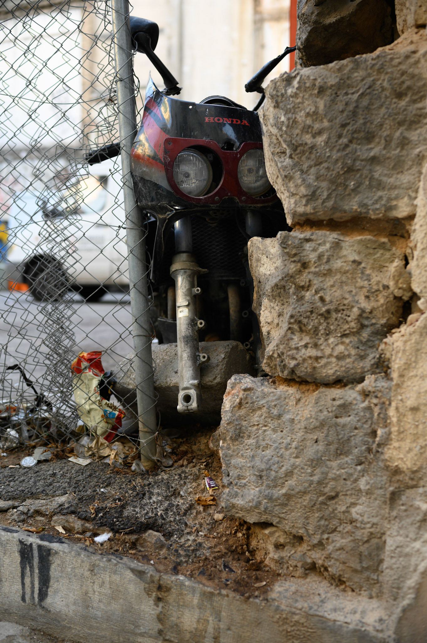 Derelict motorcycles in Athens