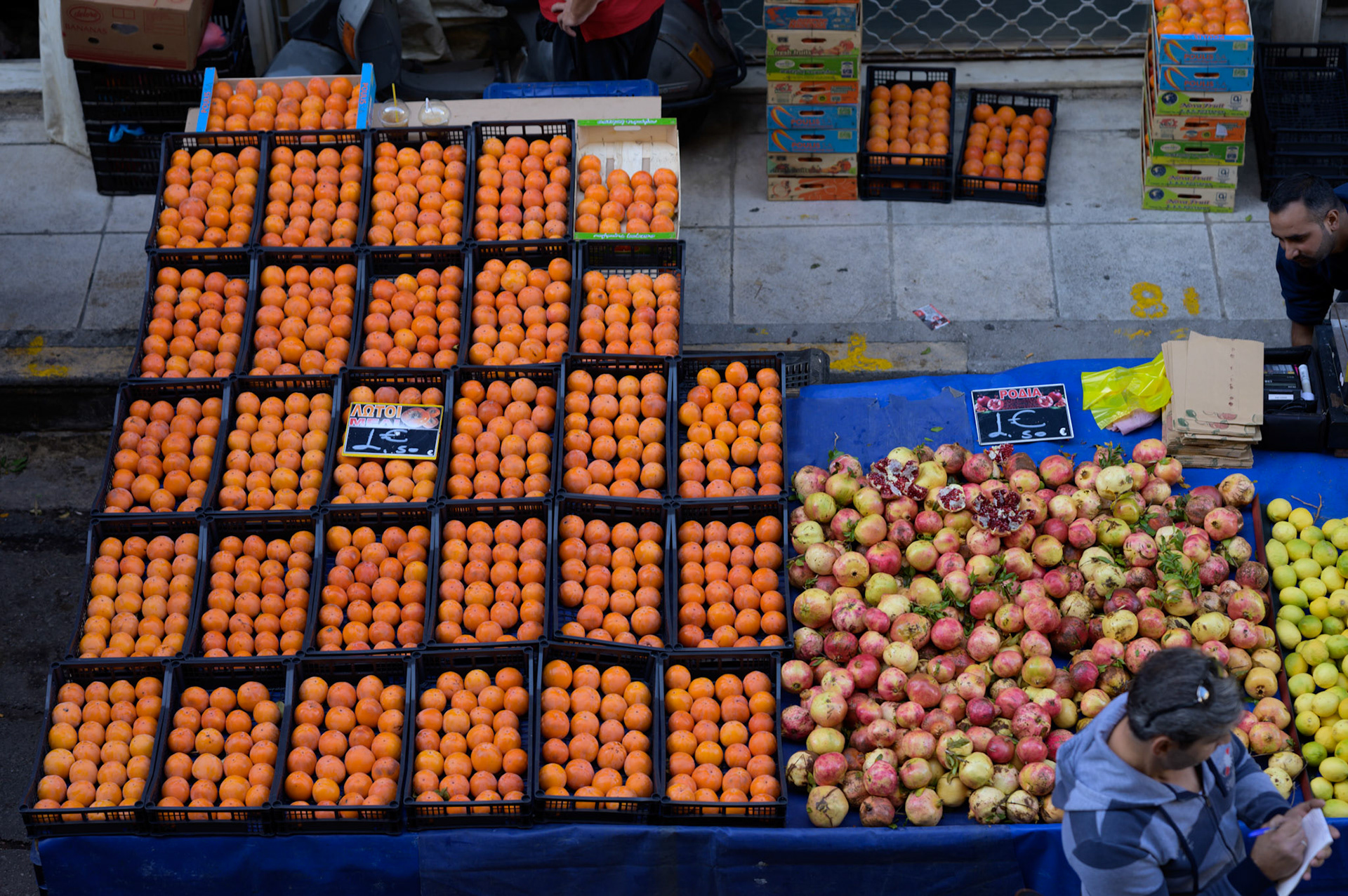 Street market on Patmou street