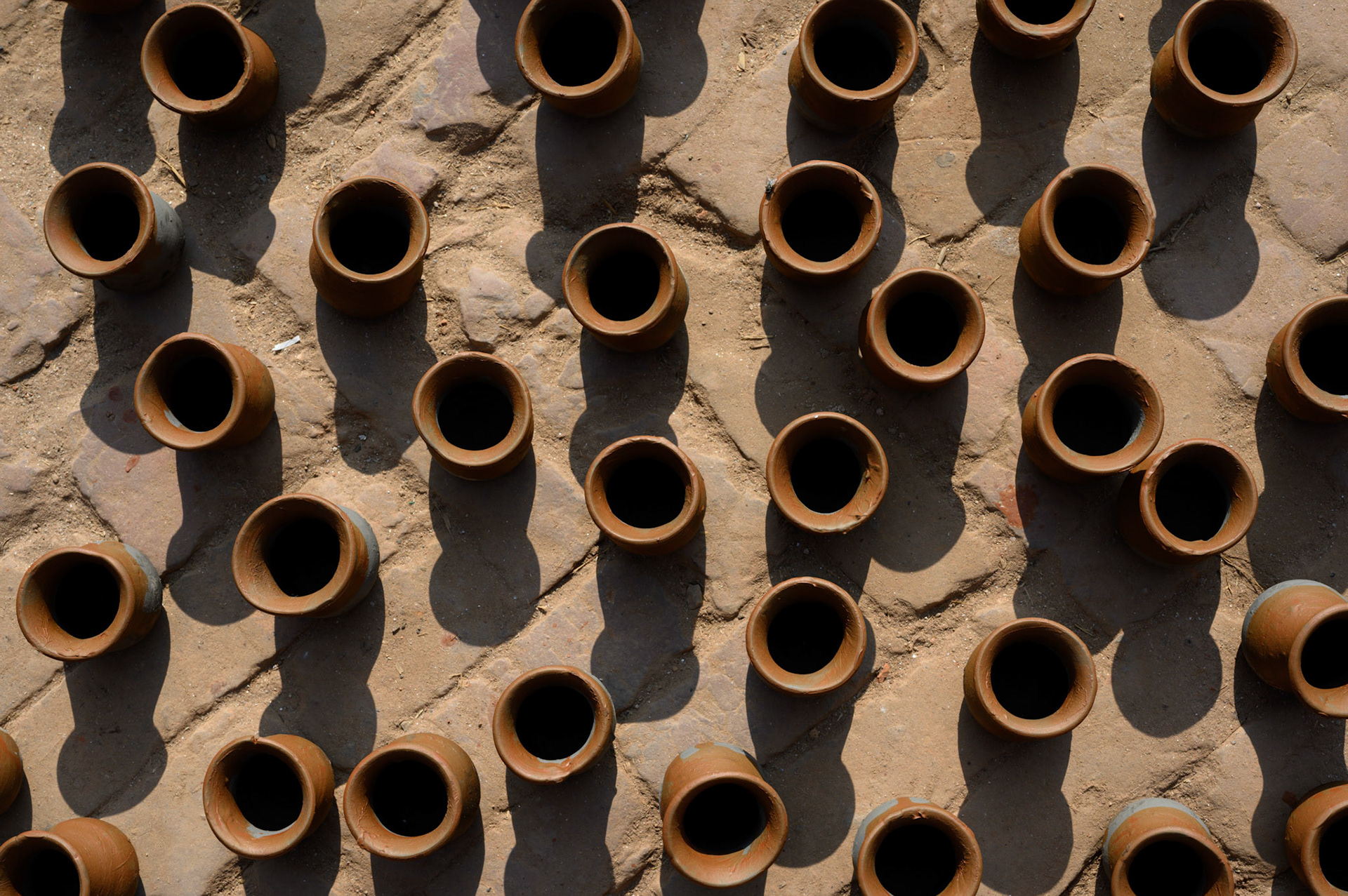 Pottery drying in Bhaktapur