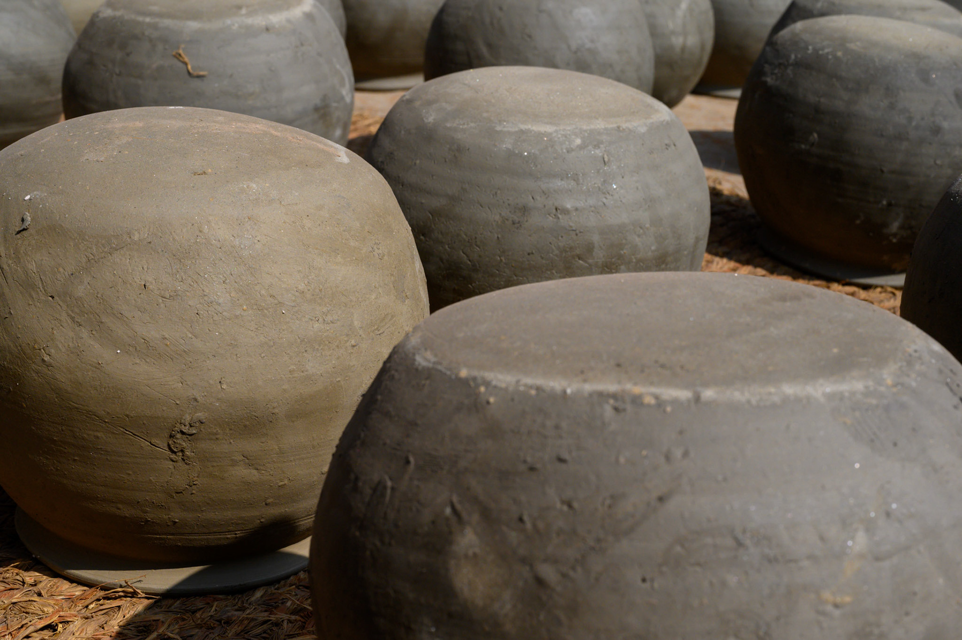 Pottery drying in Bhaktapur