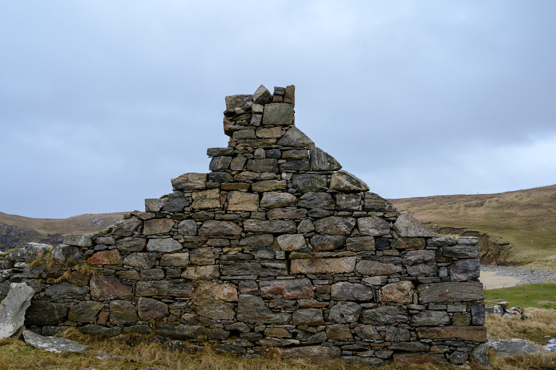 A ruined black house at Dalbeg