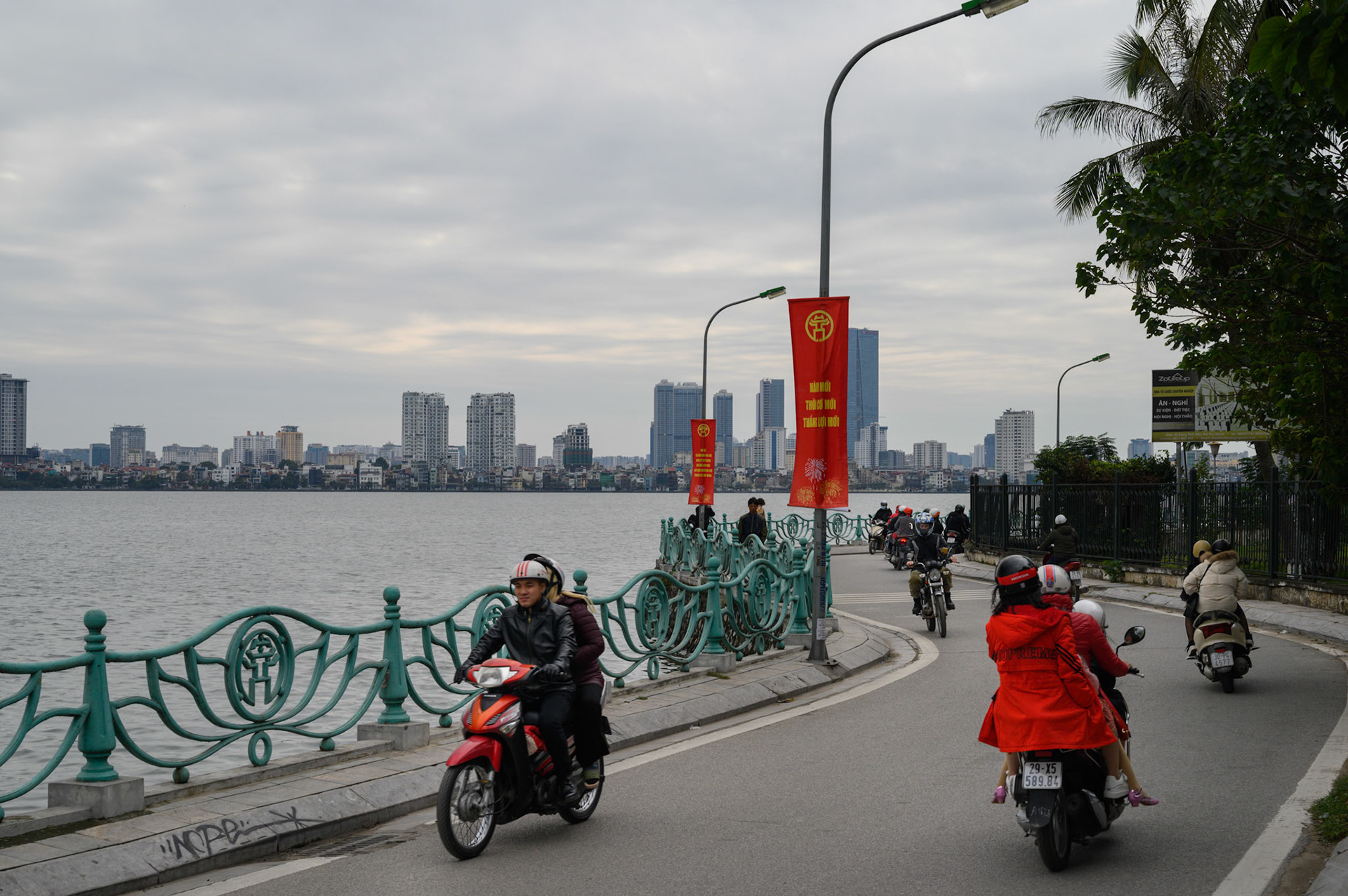 The latter end of Tet (Vietnamese new year) is a time for visiting the temples.
We stayed next to this lake in Hanoi.
