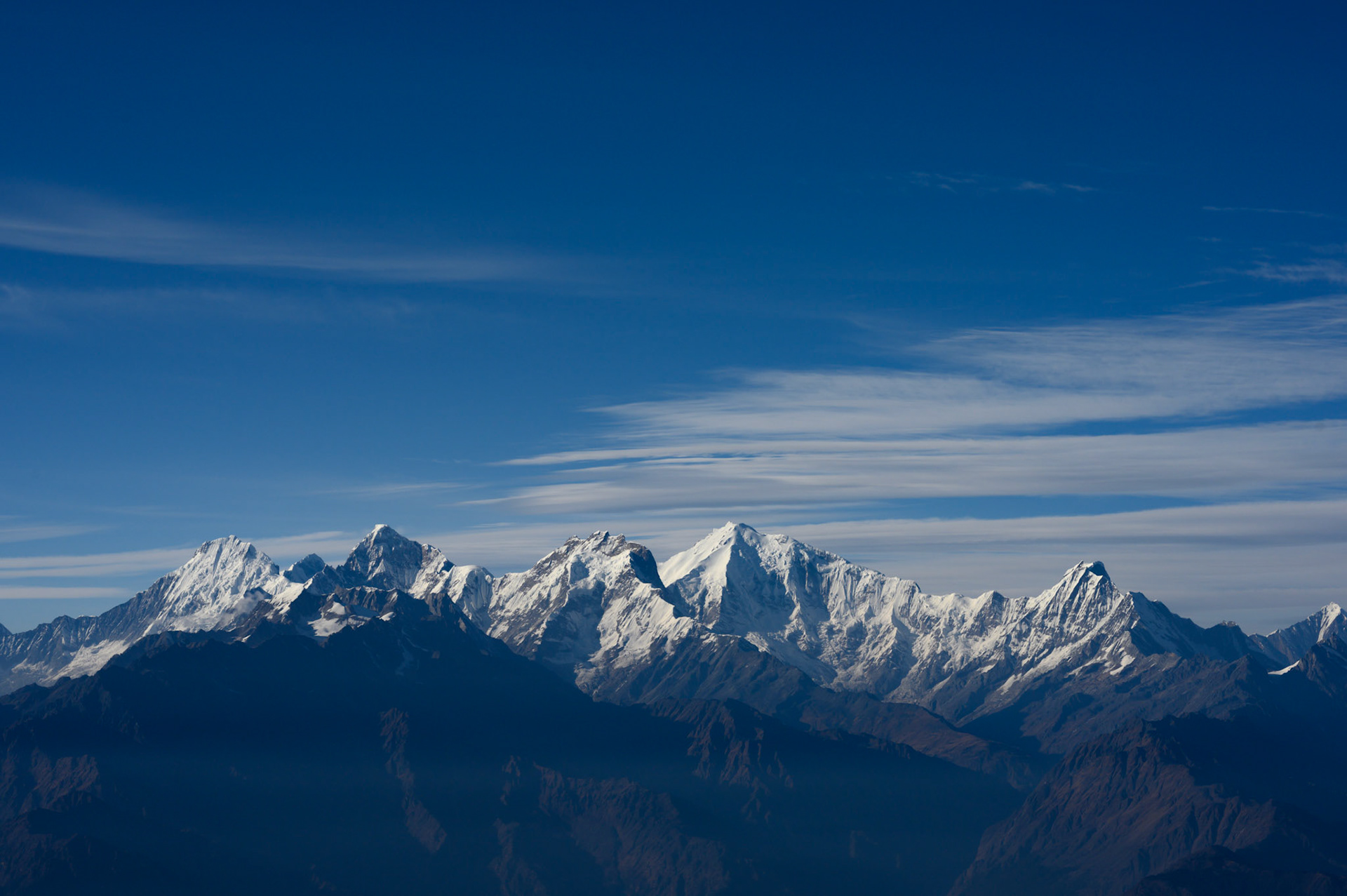 The Himalayas from the peak above Gosaikunda