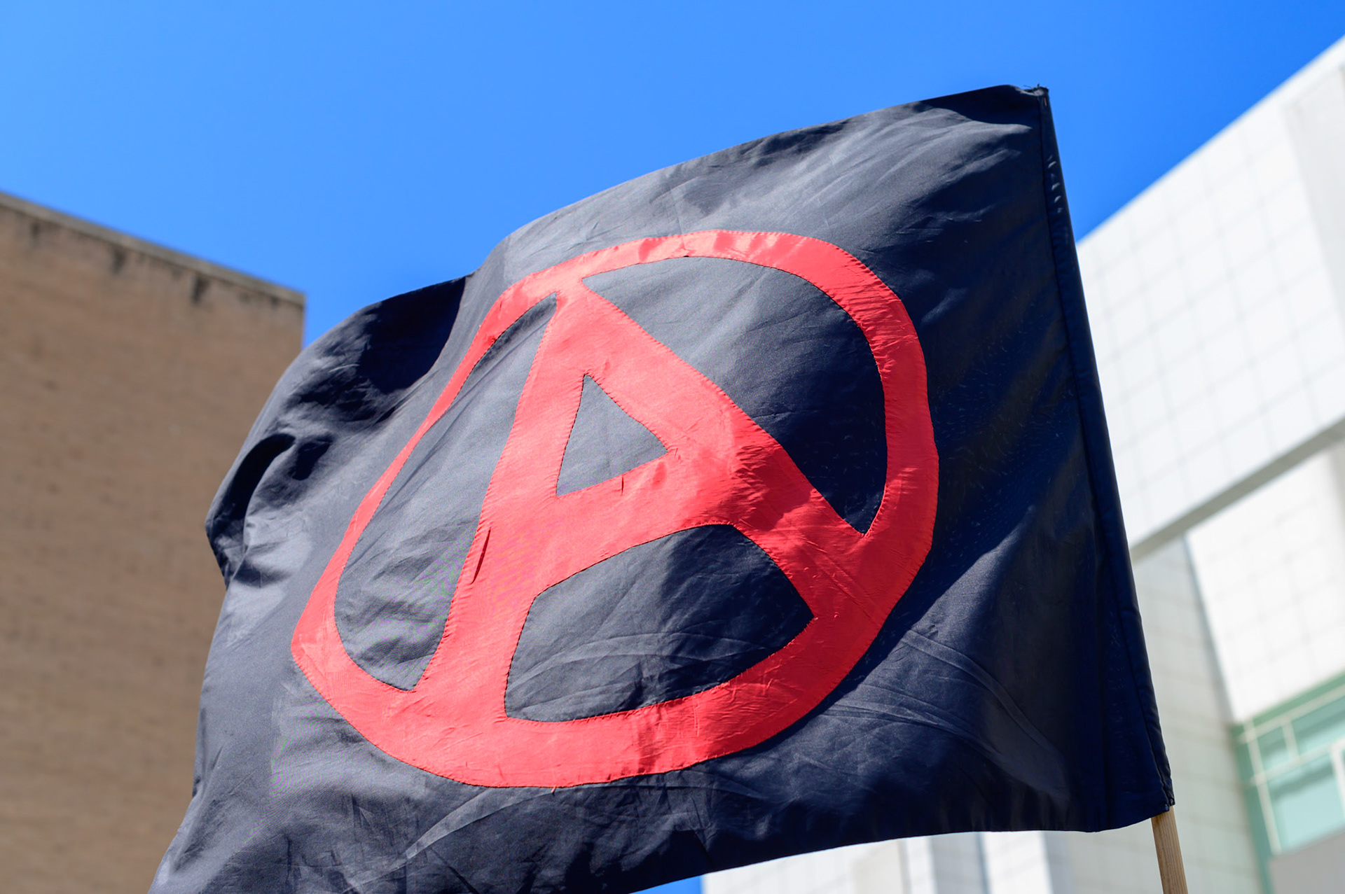 As is our unintentional habit we arrived in Barcelona for a public holiday. May Day.
I was excited on seeing a poster for a CNT rally to experience good old-school anarchist fire-and-brimstone. On our way to the CNT rally we happened across the USOC march. lead by the Taboo drum troupe. Lost of good energy noise and socially relavant banners as they wound their way through Barcelona.
We did make it to the CNT rally eventually. Very tame with a couple of anarchist book stalls, other merchandise, and what sounded like very dull speeches. Go USOC!