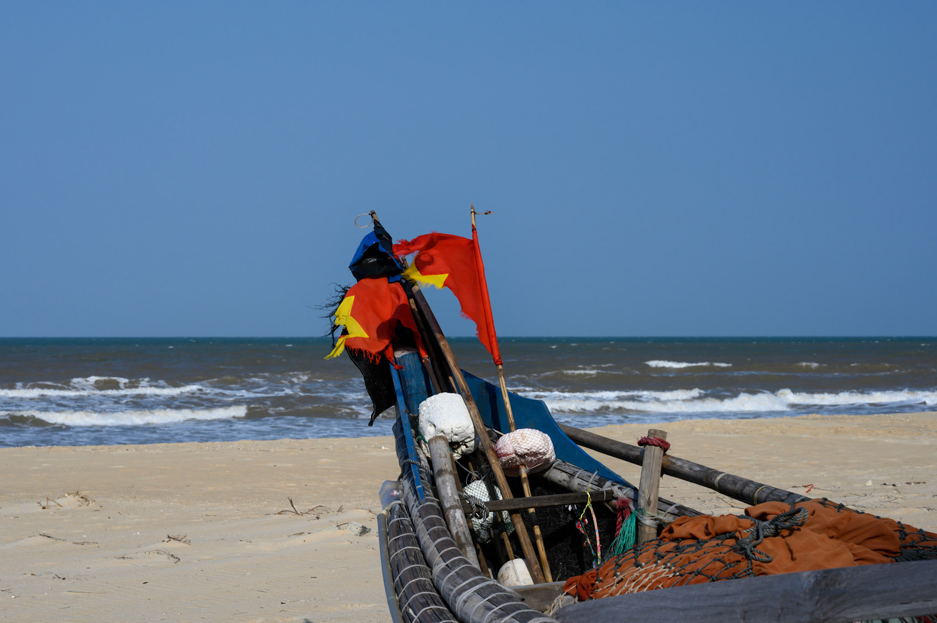 The coast about 40 minutes from Hue.