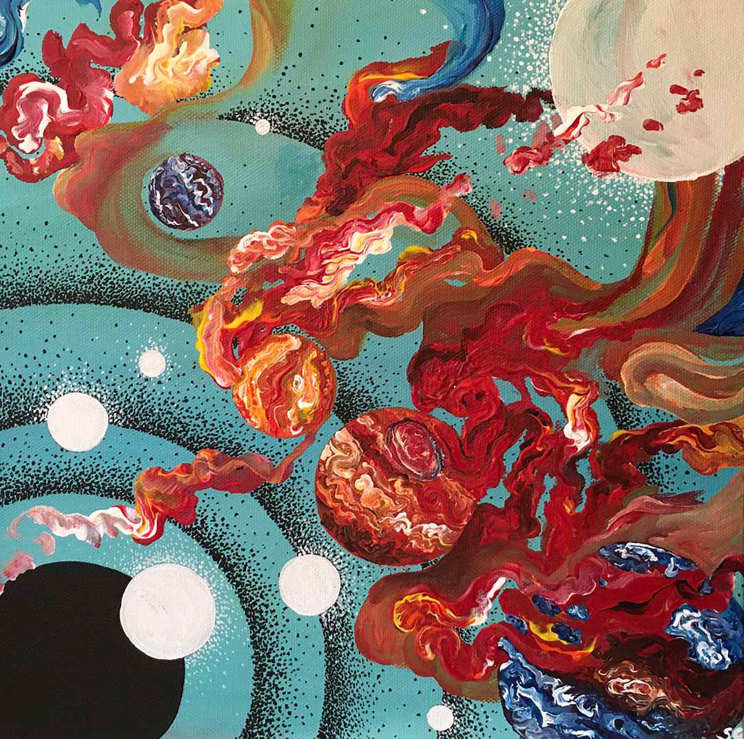 No Serpent, Acrylic on 12x12" Canvas, Sept 2020