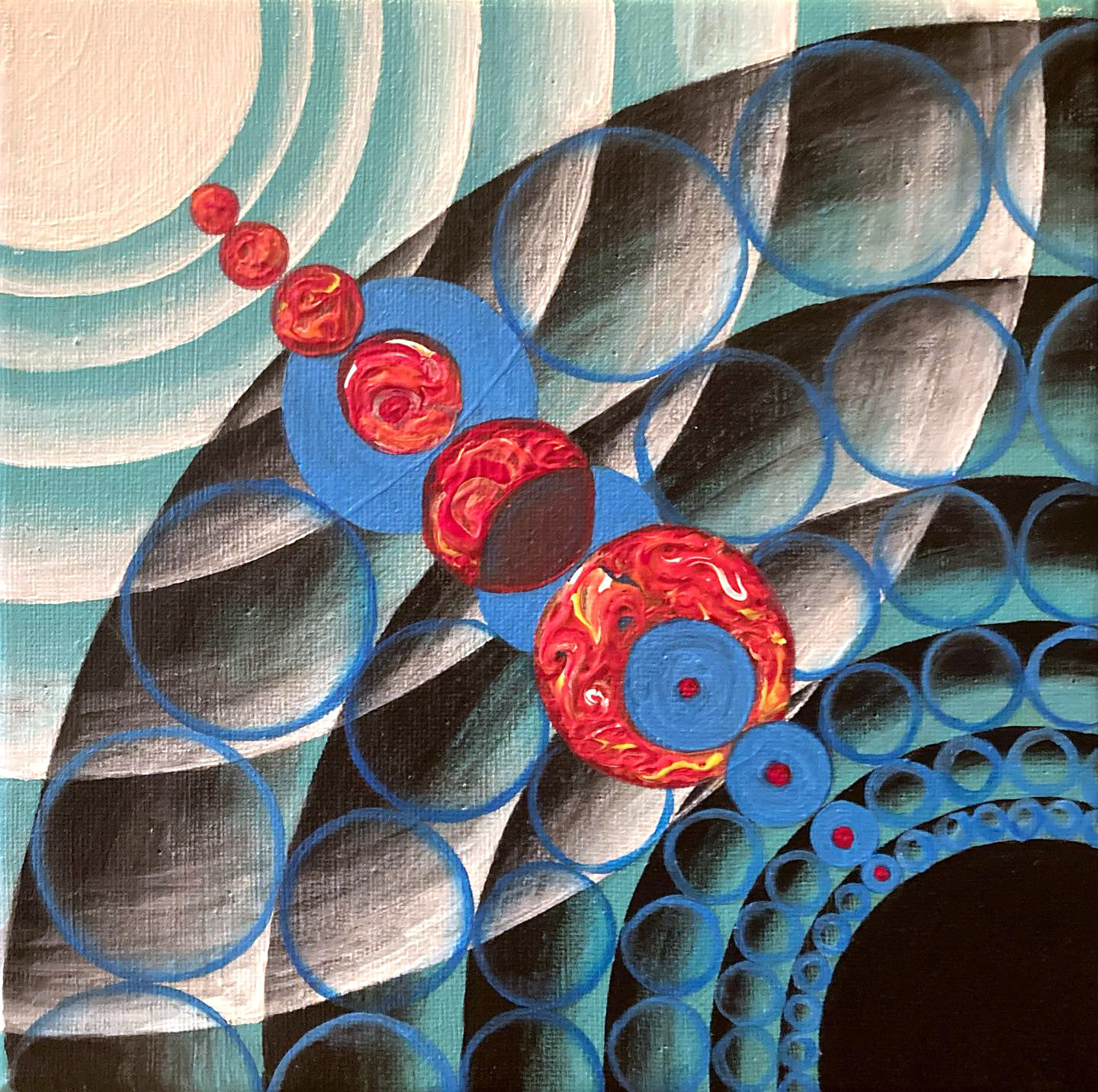 'Limits of a Circle' 8" x 8" Acrylic on Canvas