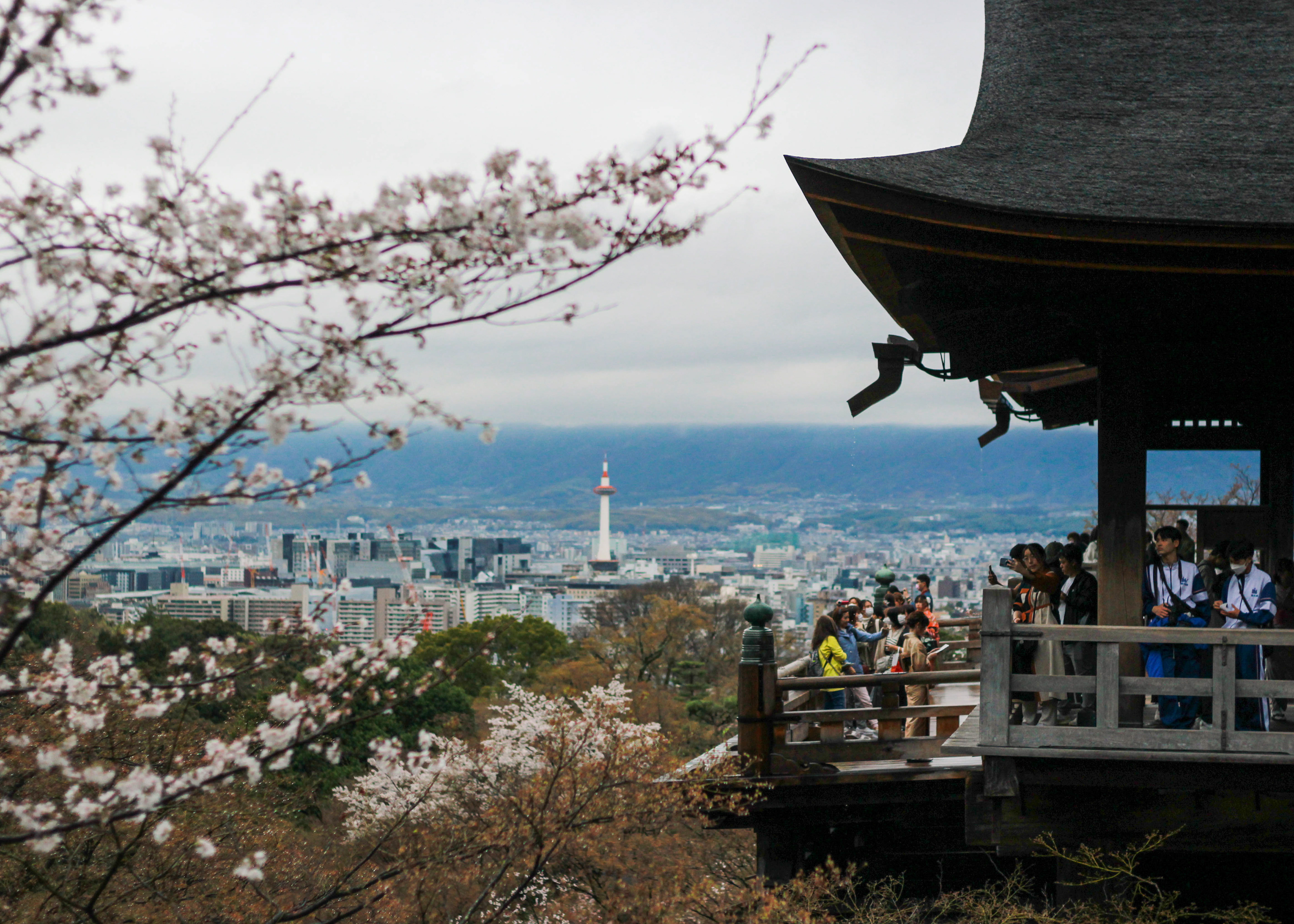 The Kiyomizu-dera Temple has beautiful views of Kyoto.