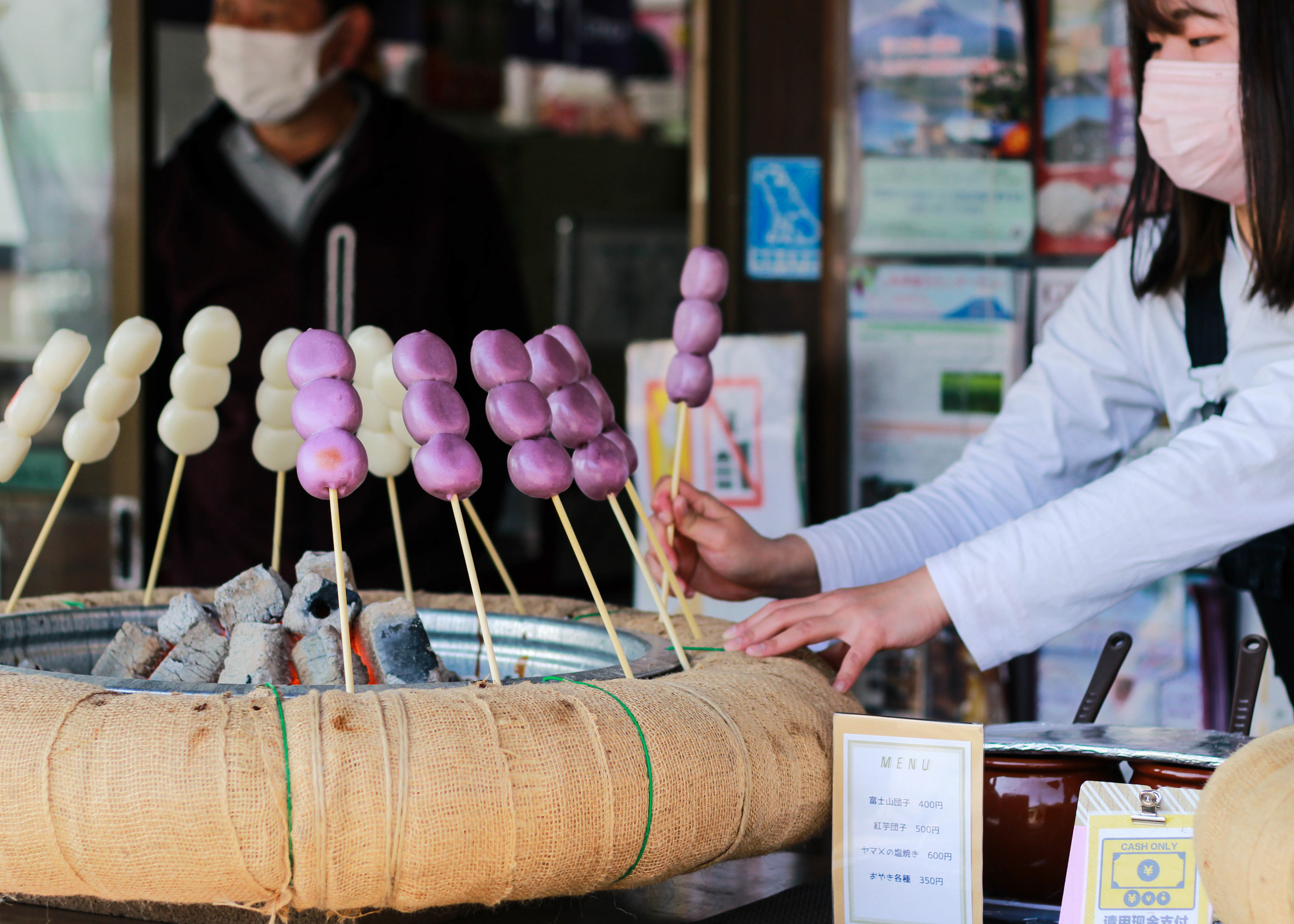 Fresh dango for sale.