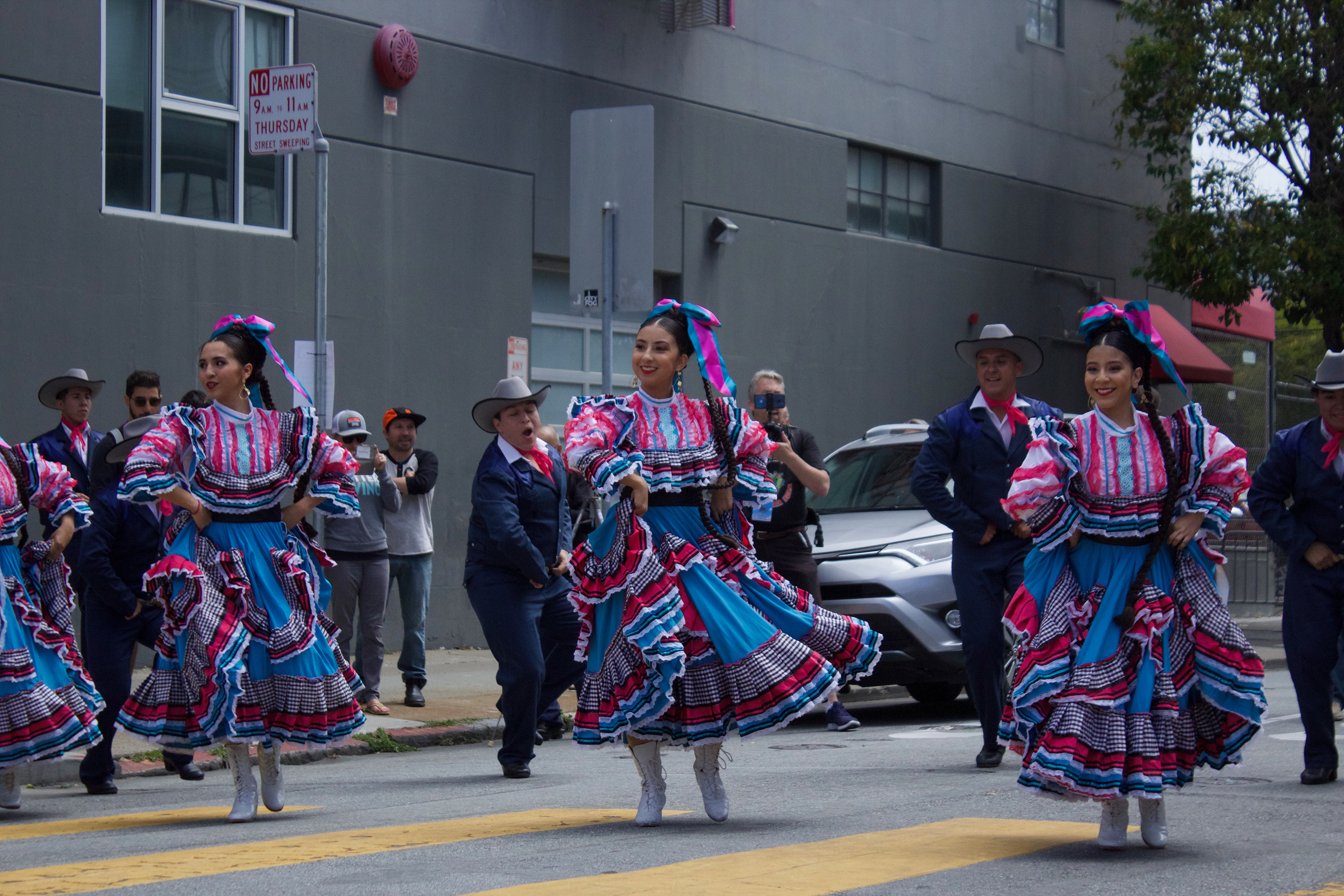 Dancers perform at a Carnaval street fair.