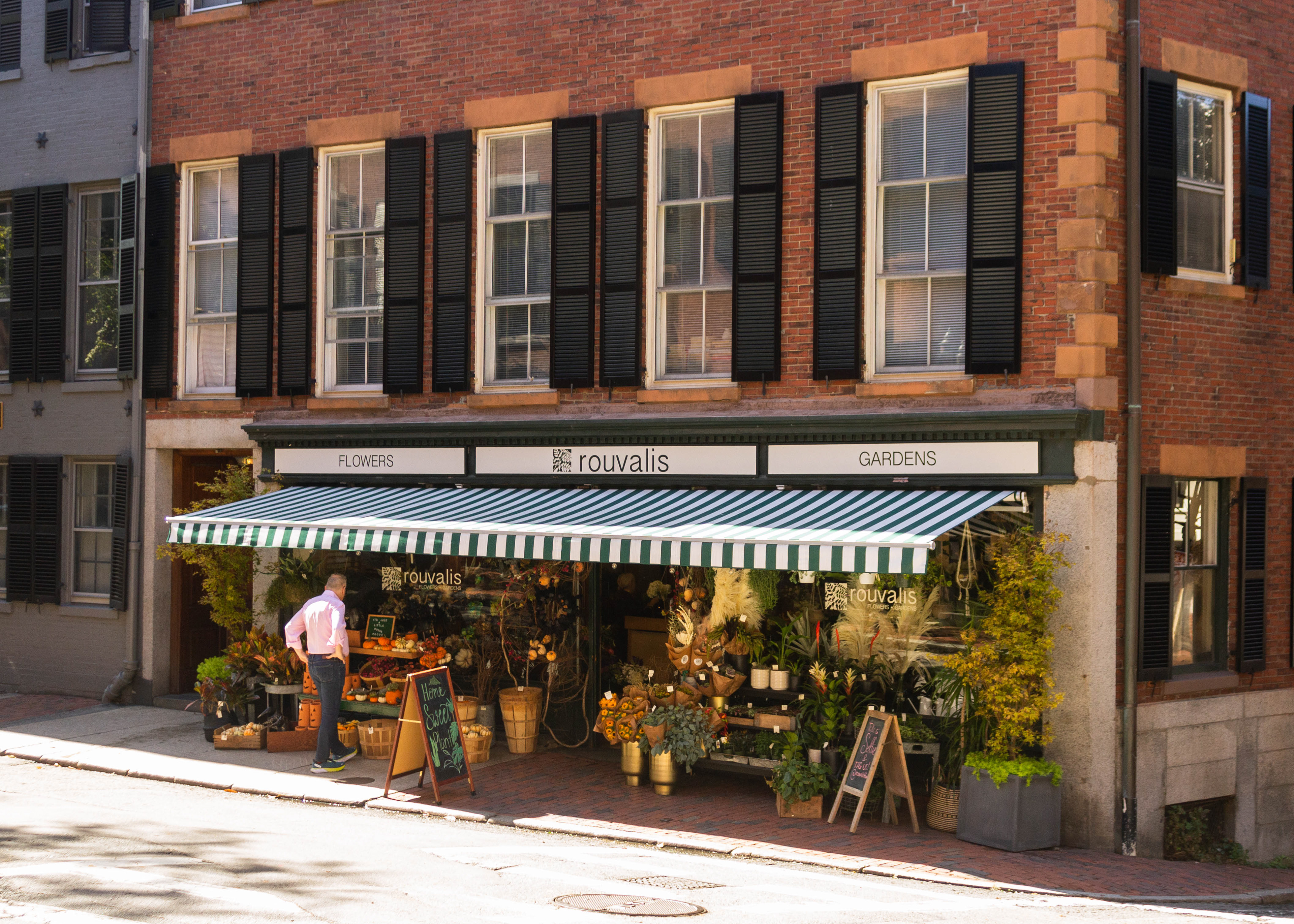 A flower shop in the Beacon Hill neighborhood.