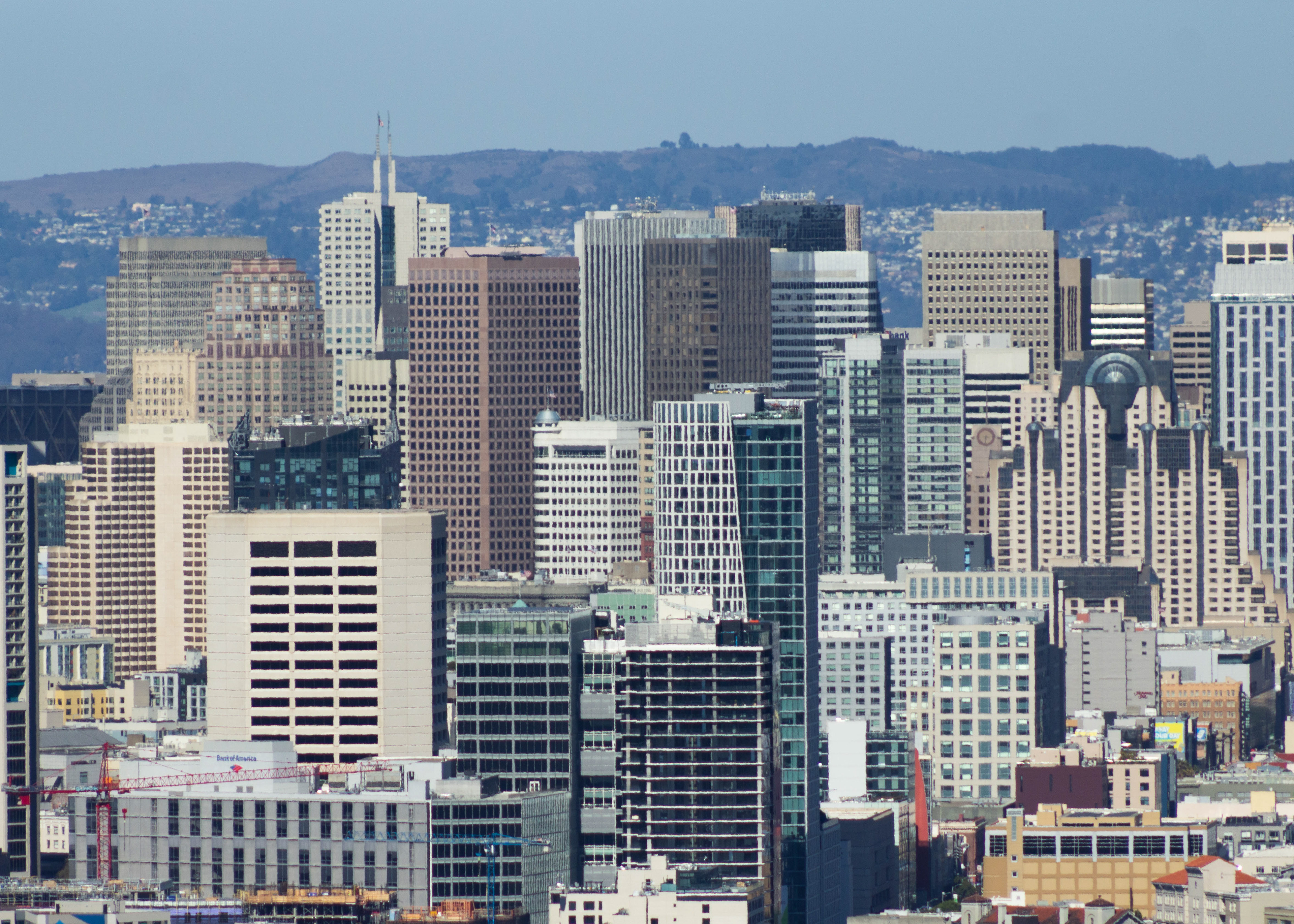 A view of downtown San Francisco from Upper Market.