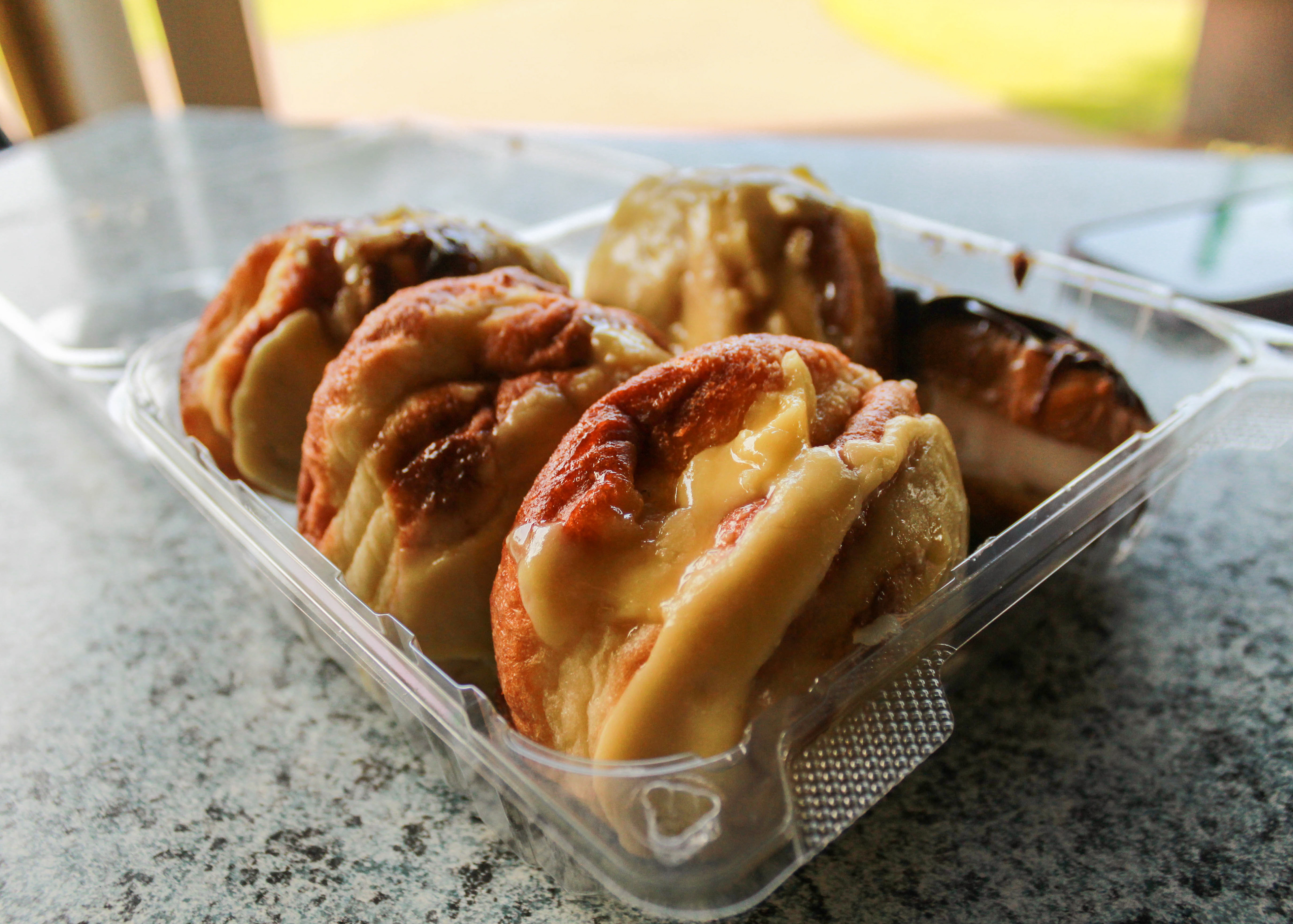 Lilikoi malasadas from Punalu'u Bake Shop.