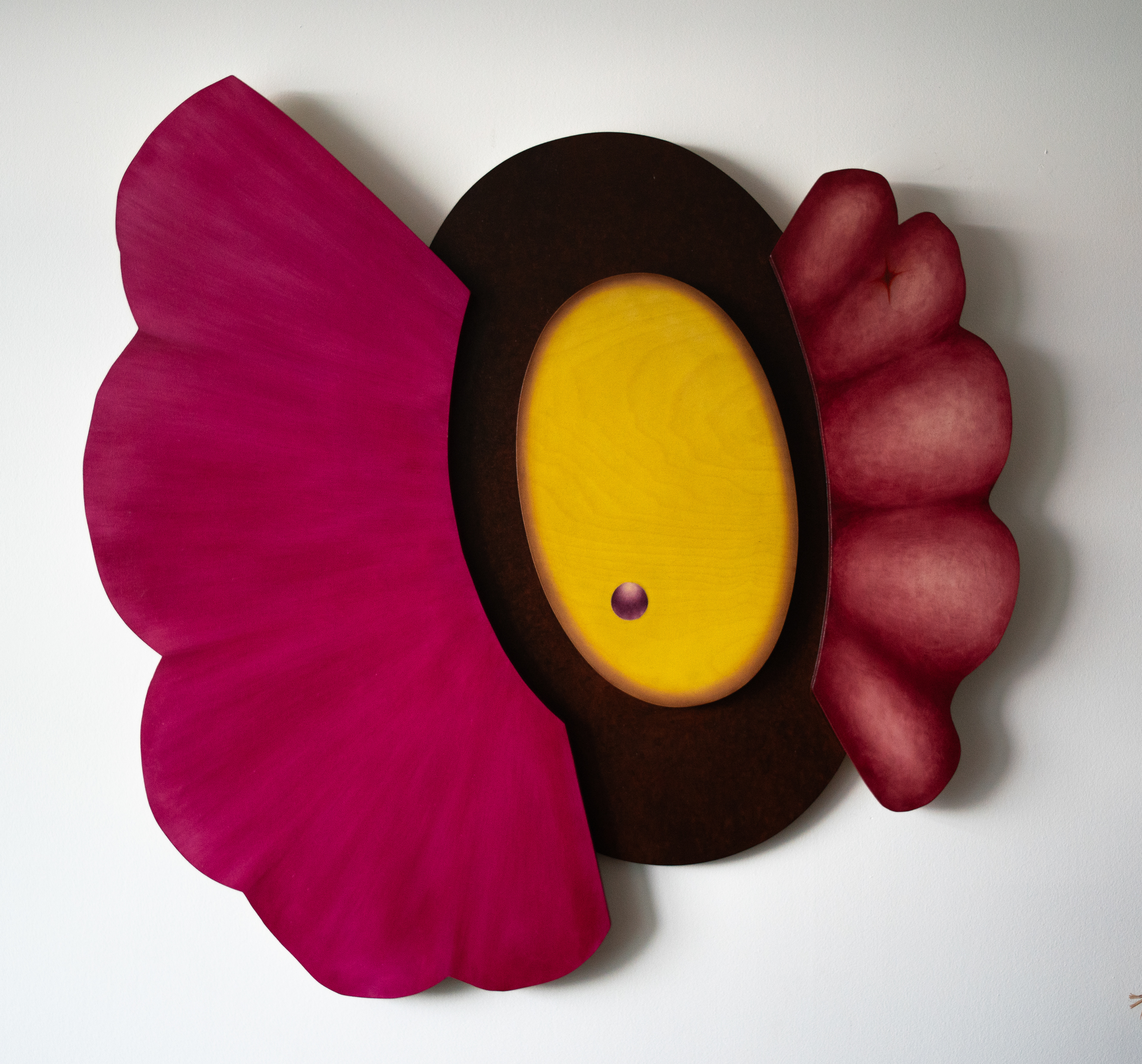 Unfolding. Oil on baltic birch plywood. 40W x 40H inch.