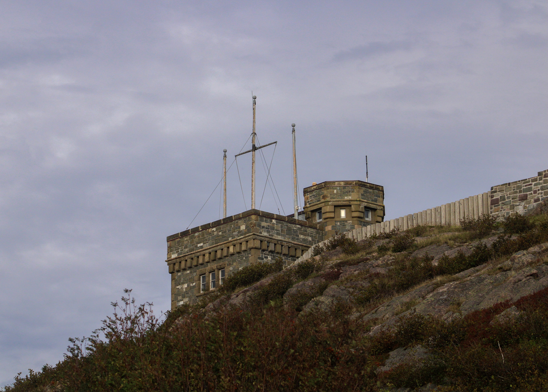 Cabot Tower, Signal Hill, at dusk