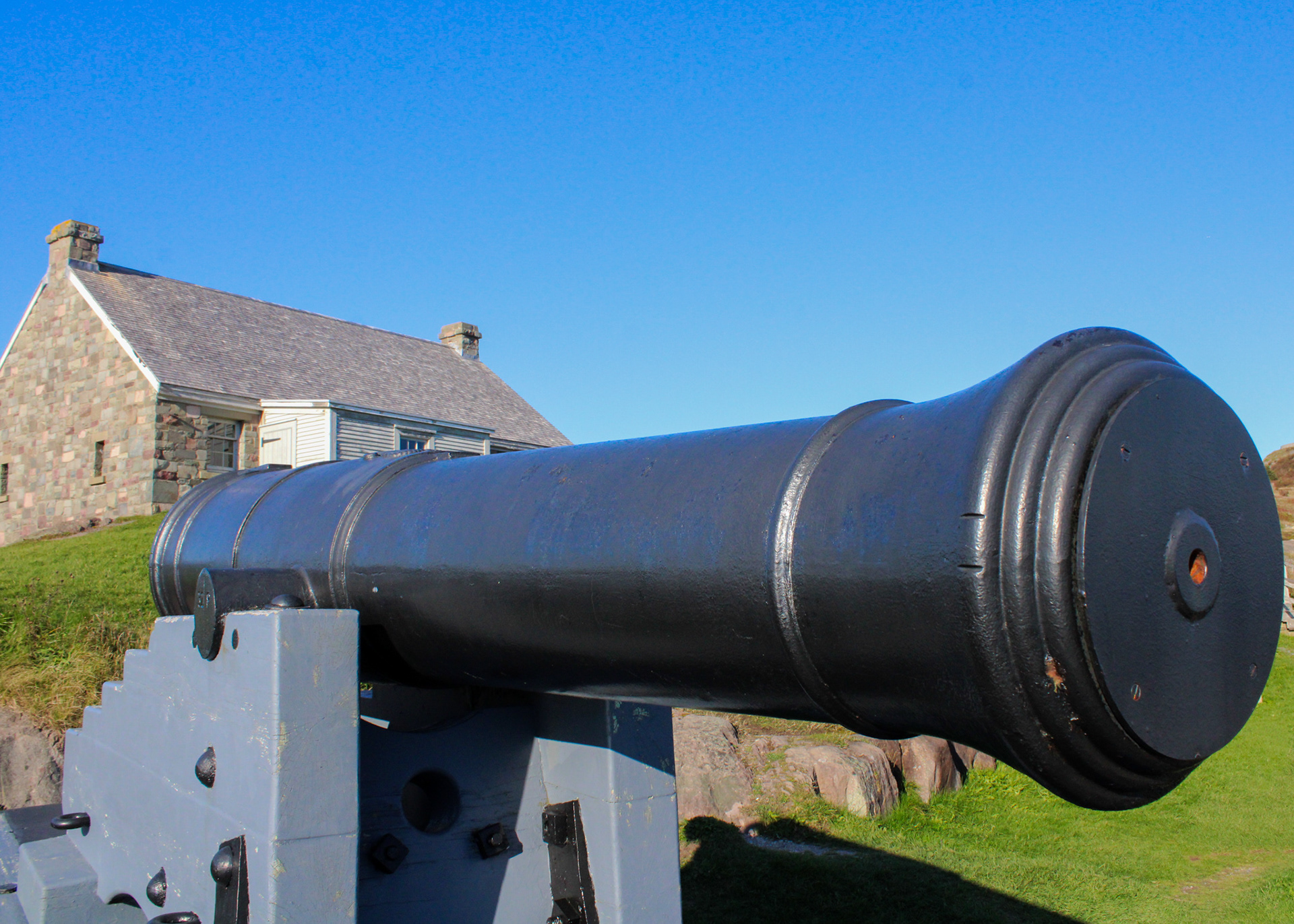 Canon in the foreground of the Queens Battery, Signal Hill, Newfoundland