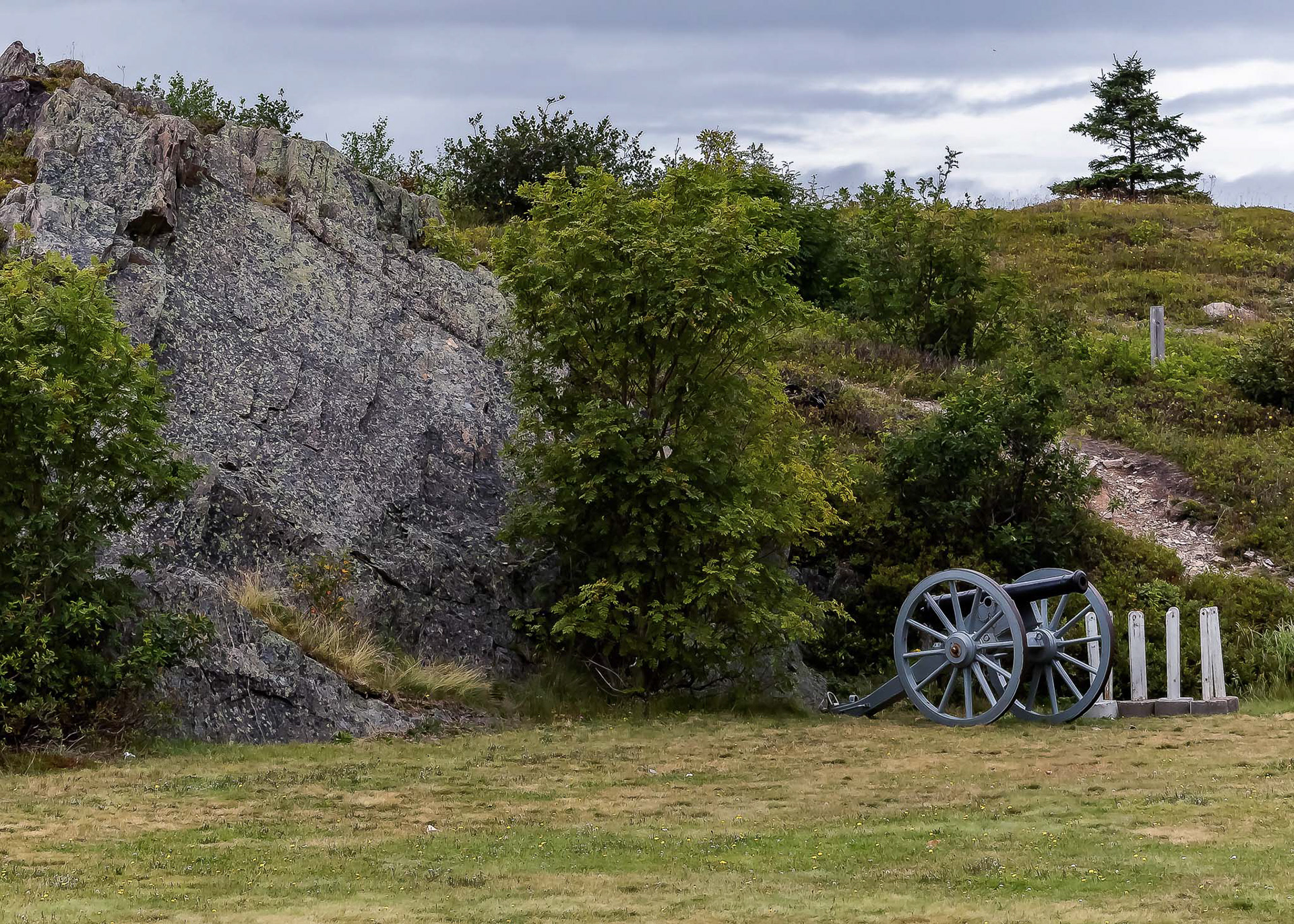 Canon on a Field Cart at the Base of Gibbet Hill, Signal Hill