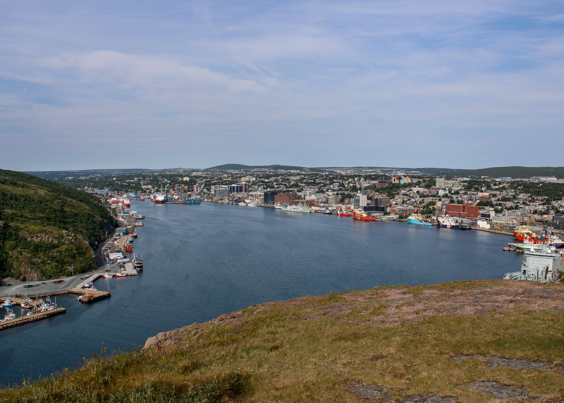 St. John's harbour as seen from atop Signal Hill, Newfoundland, Canada