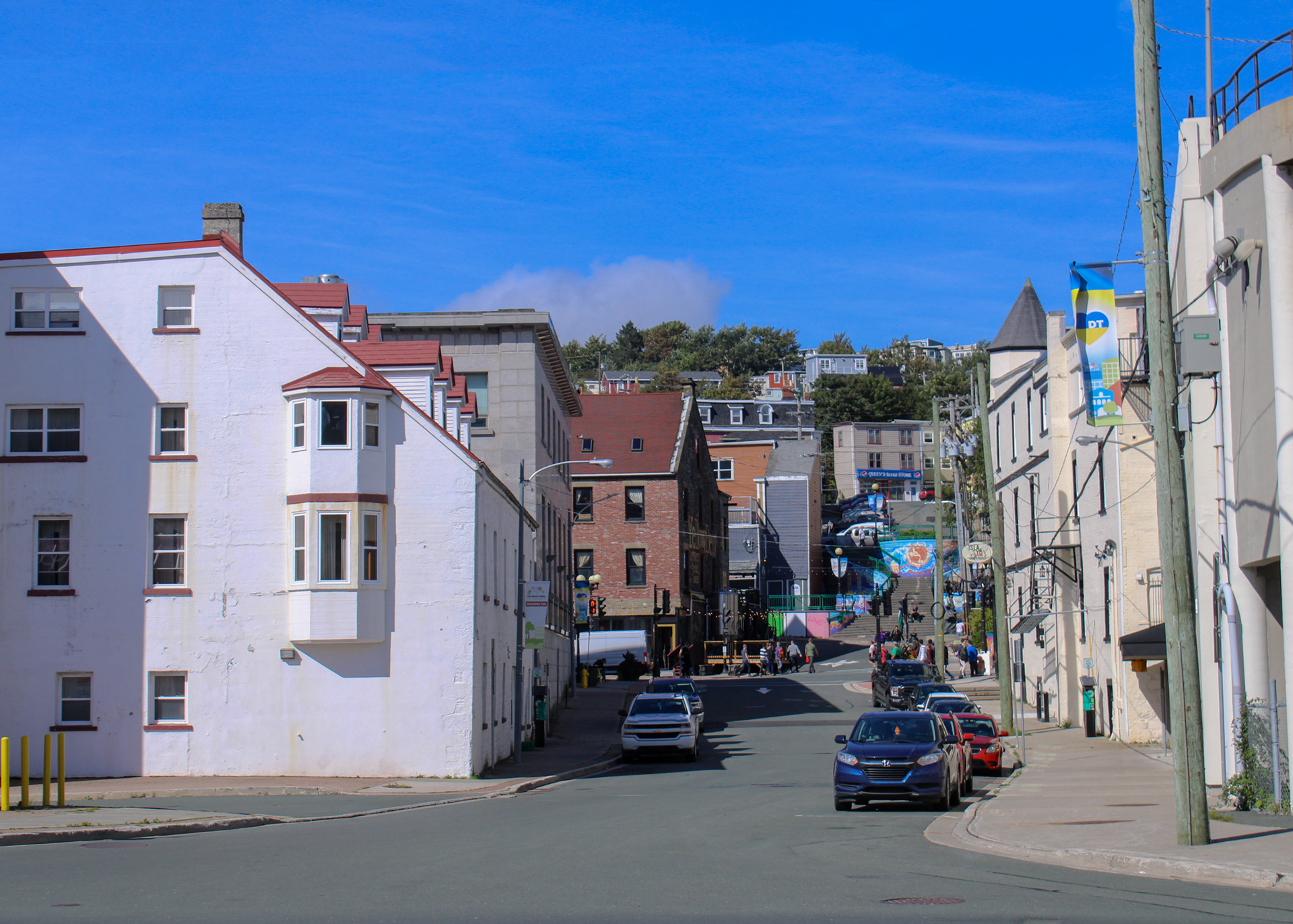 The streets of downtown St. John's, Newfoundland, Canada