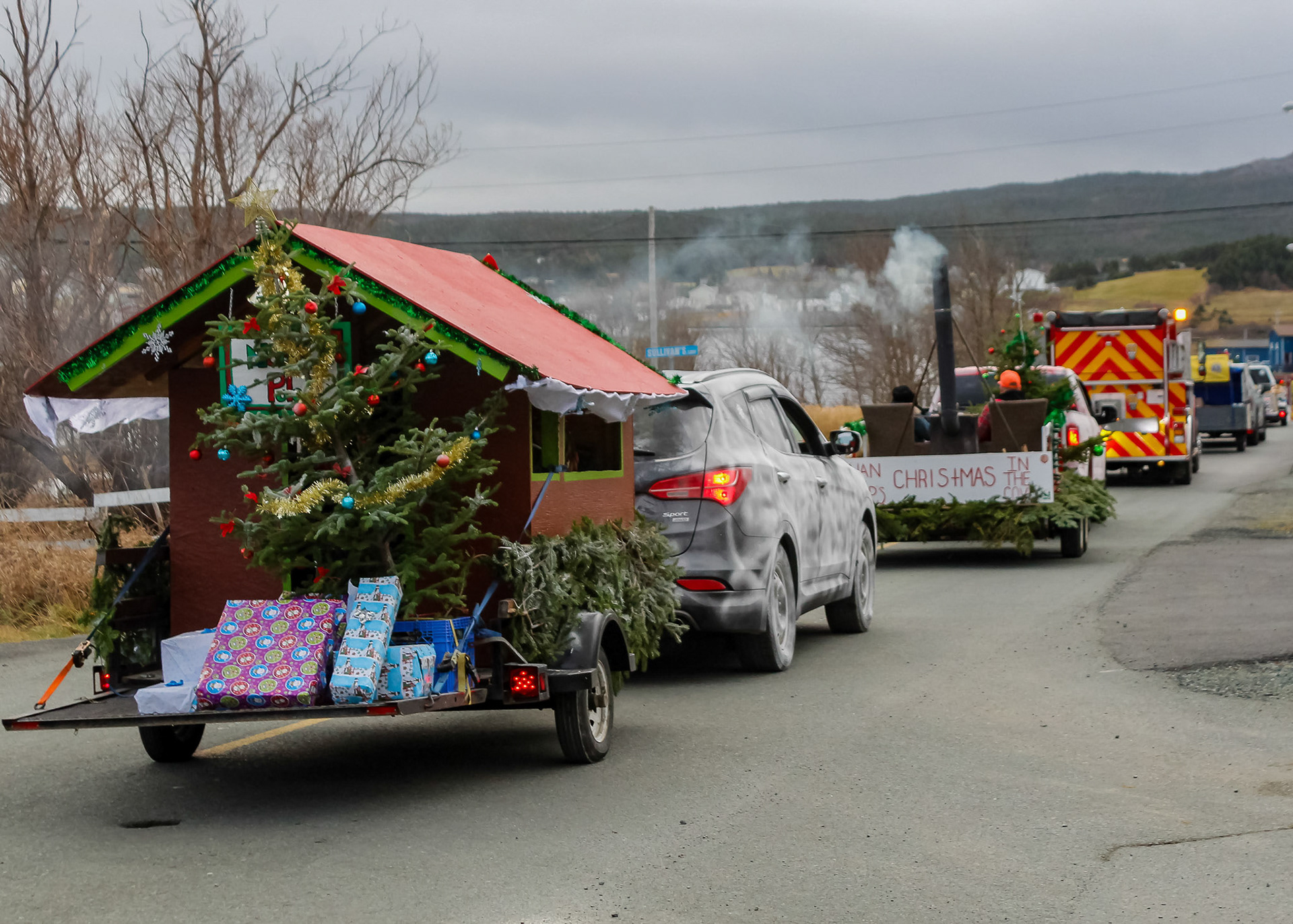 Christmas parade in Pouch Cove, Newfoundland, Canada