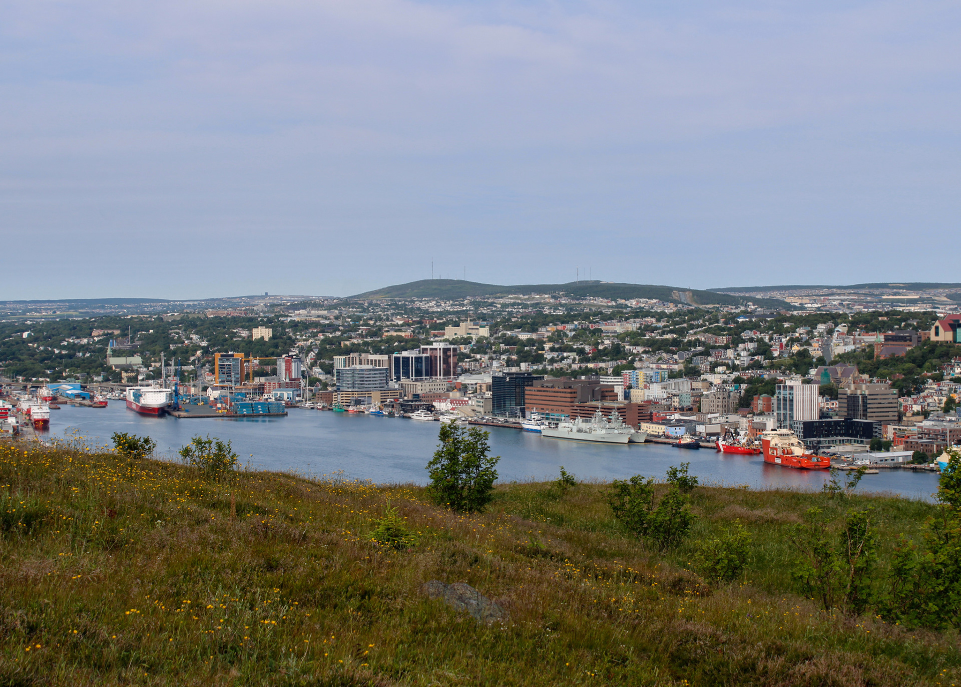 St. John's harbour as seen from atop Signal Hill, Newfoundland, Canada