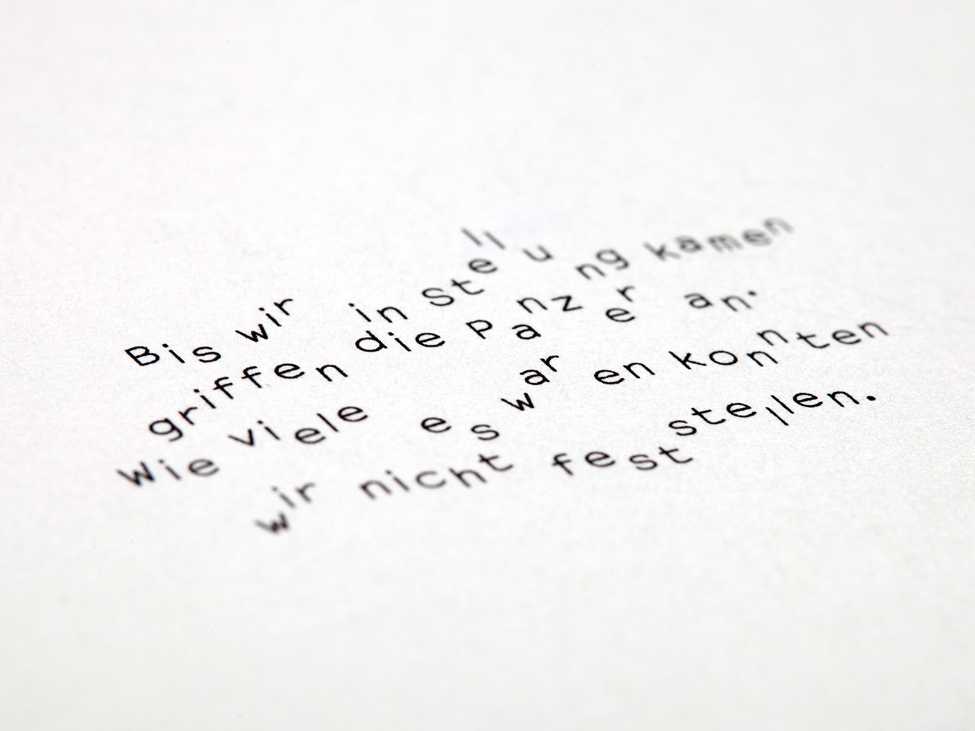 Besondere Gestaltung und Typografie