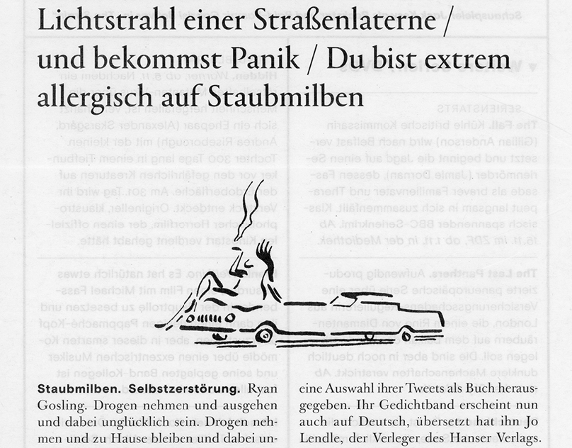 „Ohne Titel 7“ von Mira Gonzales; LITERATUR SPIEGEL 11/2015