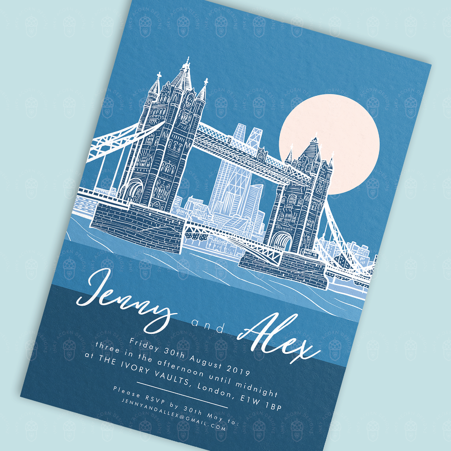 Tower of London Wedding Invitation