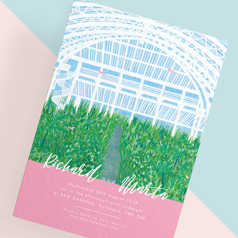 Botanical Greenhouse Wedding Invitations