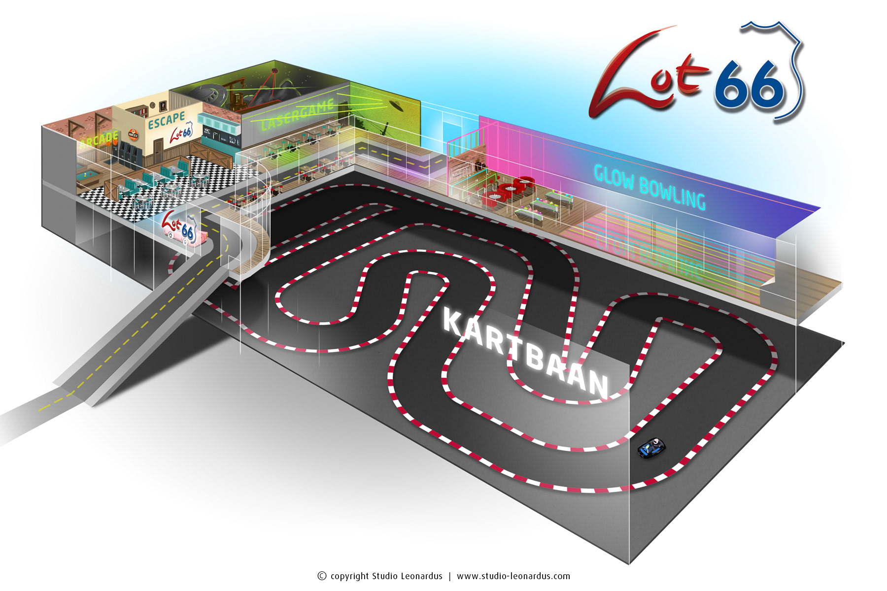 Design Kartbaan Lot 66